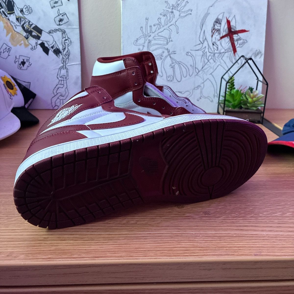 Jordan Brand Burgandy air jordan one mid Size US 10 / EU 43 - 5 Thumbnail