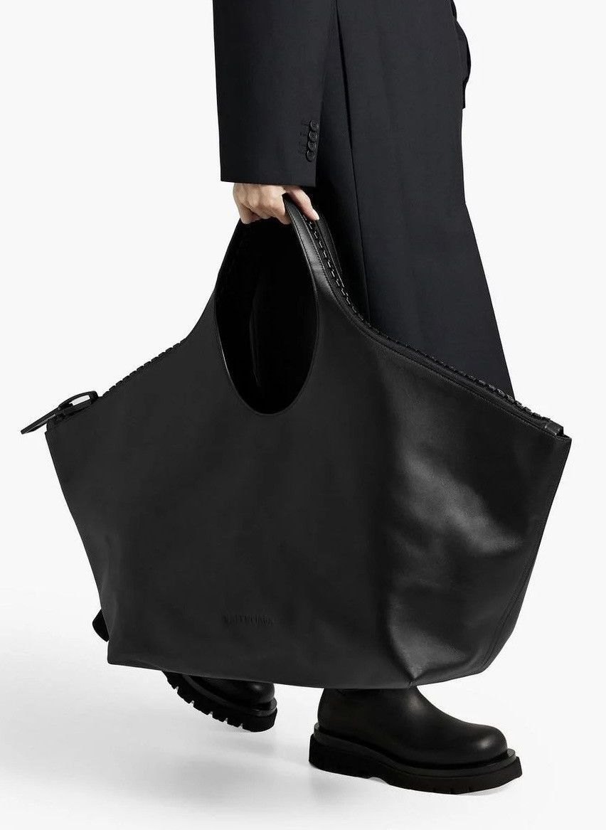 Pre-owned Balenciaga Xl Black Megazip Leather Tote Bag