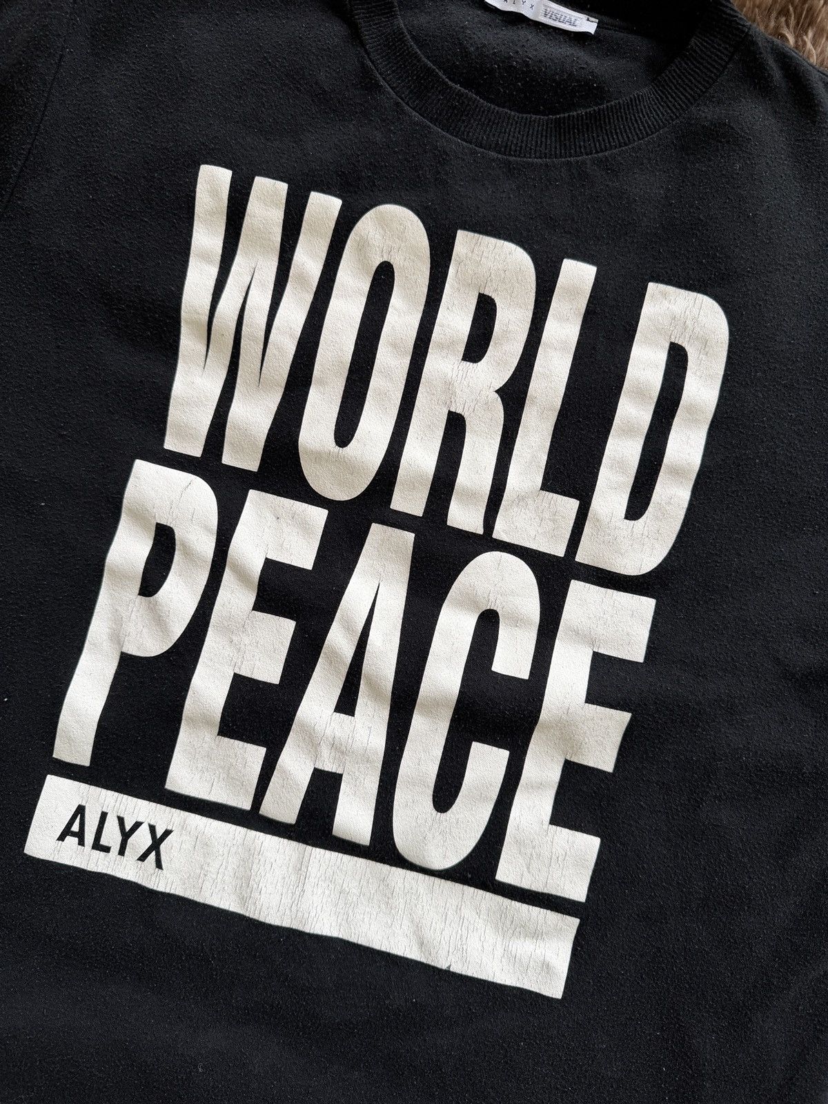 Alyx Alyx “World Peace” Black Tee Size US L / EU 52-54 / 3 - 3 Thumbnail