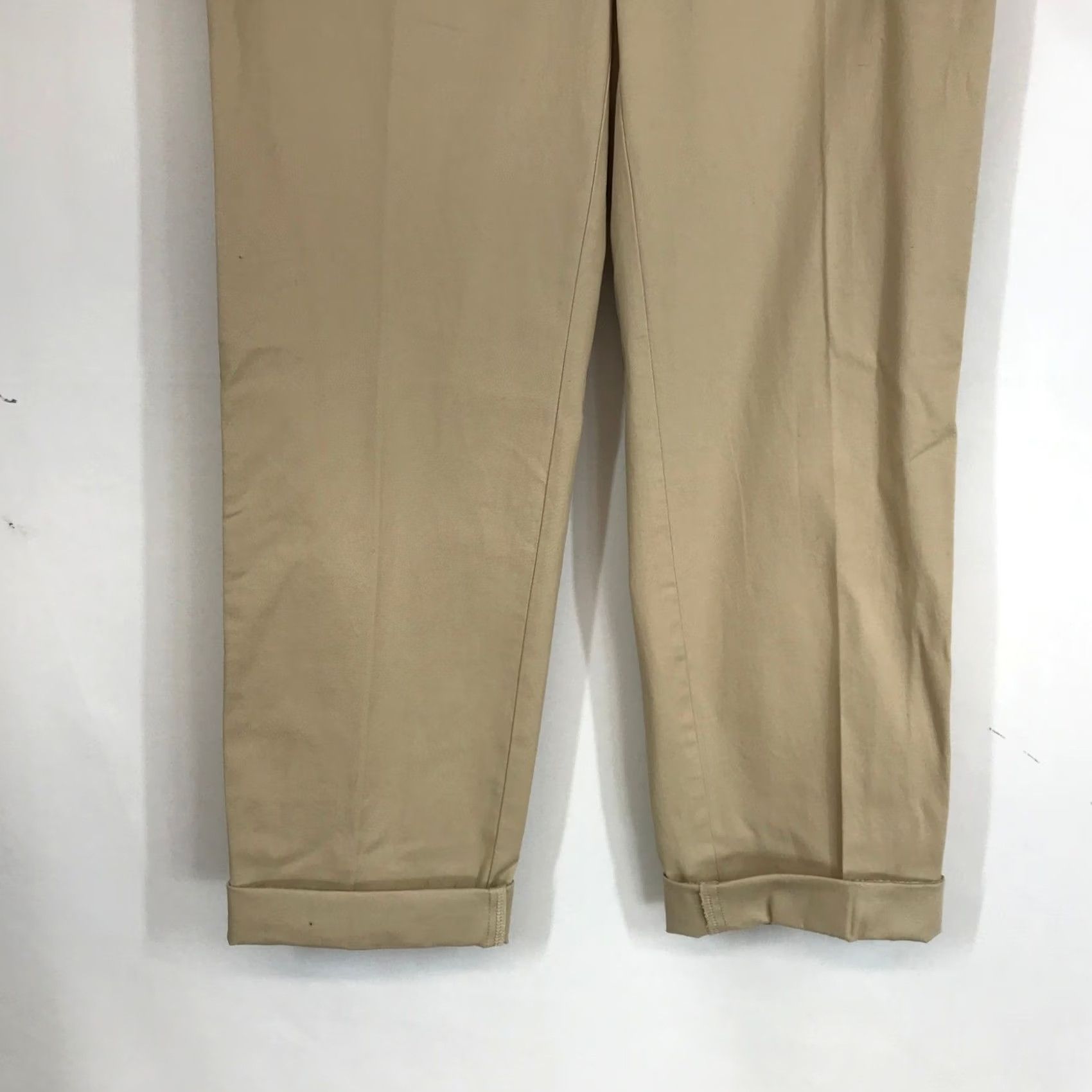 Loft VINTAGE? No. Loft Original Ankle Pants Tan Khaki Women's Size 4 Cuffed Cropped Casual Size 27" / US 4 / IT 40 - 3 Thumbnail