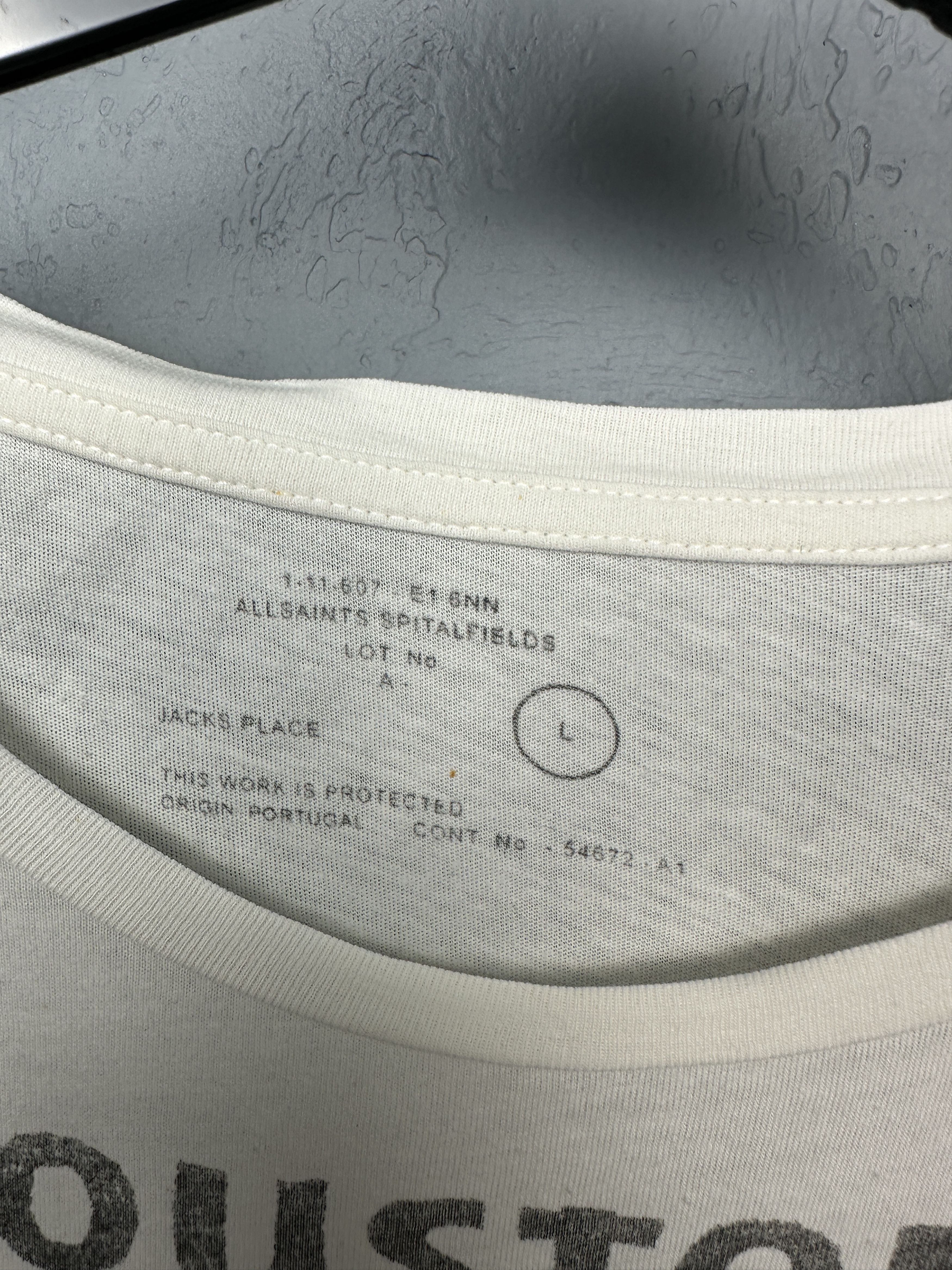 Allsaints Allsaints Mens Houston We Have A Touchdown T-Shirt Tee Size US L / EU 52-54 / 3 - 4 Thumbnail