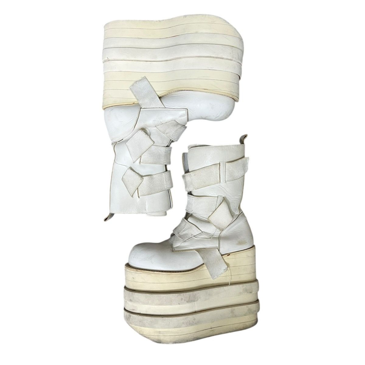 Japanese Brand Koji kuga round toe stacked platforms Size US 8.5 / EU 41-42 - 6 Thumbnail