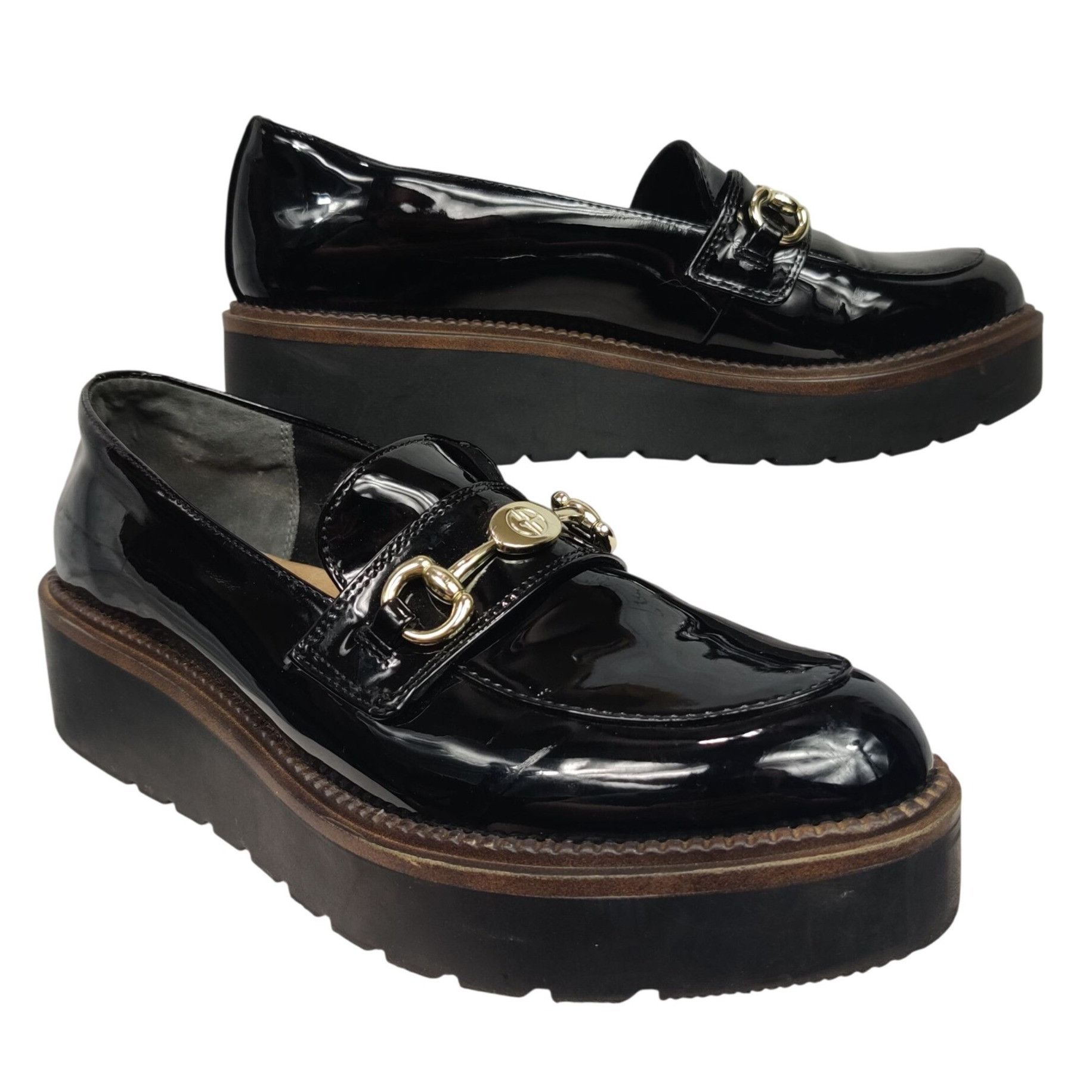 Other Giani Bernini Womens Loafers Mayaa Patent Leather Chunky Pla Size US 10 / IT 40 - 1 Thumbnail