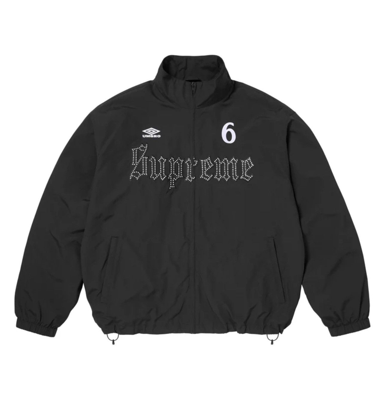 Supreme × Umbro Supreme Umbro Rhinestone Track Jacket Black XXL IN HAND Size US XXL / EU 58 / 5 - 1 Thumbnail