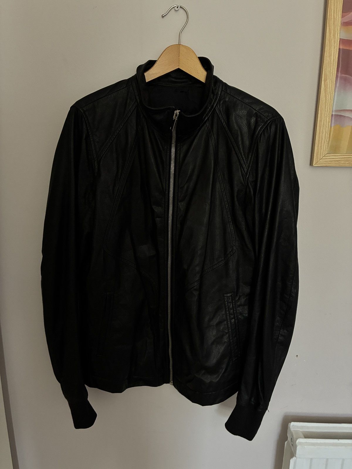Rick Owens Intarsia Cow's Leather Jacket (Olmar & Mirta era) Size US L / EU 52-54 / 3 - 8 Thumbnail