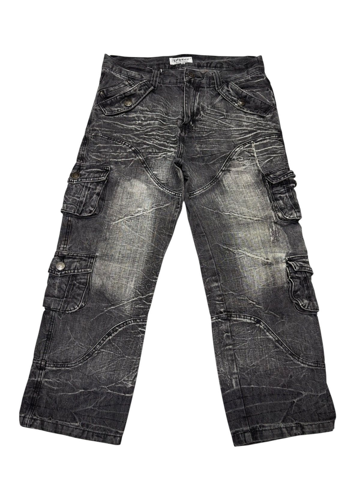 LOWBOX LOWBOX 🇯🇵 CARGO JEANS CROPPED DENIM CARGO PANTS Size US 30 / EU 46 - 1 Thumbnail