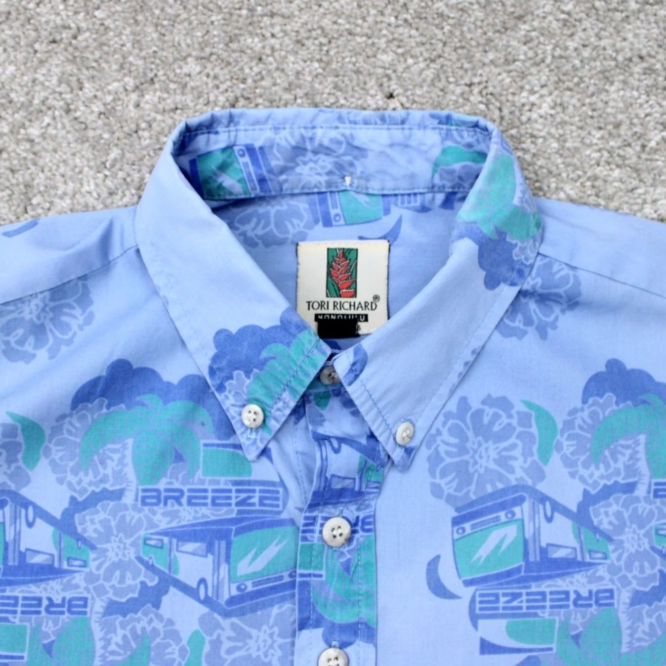 Tori Richard Tori Richard Polo Shirt Mens Medium Blue Breeze Cotton/Poly S/S Pullover Shirt Size US M / EU 48-50 / 2 - 5 Thumbnail