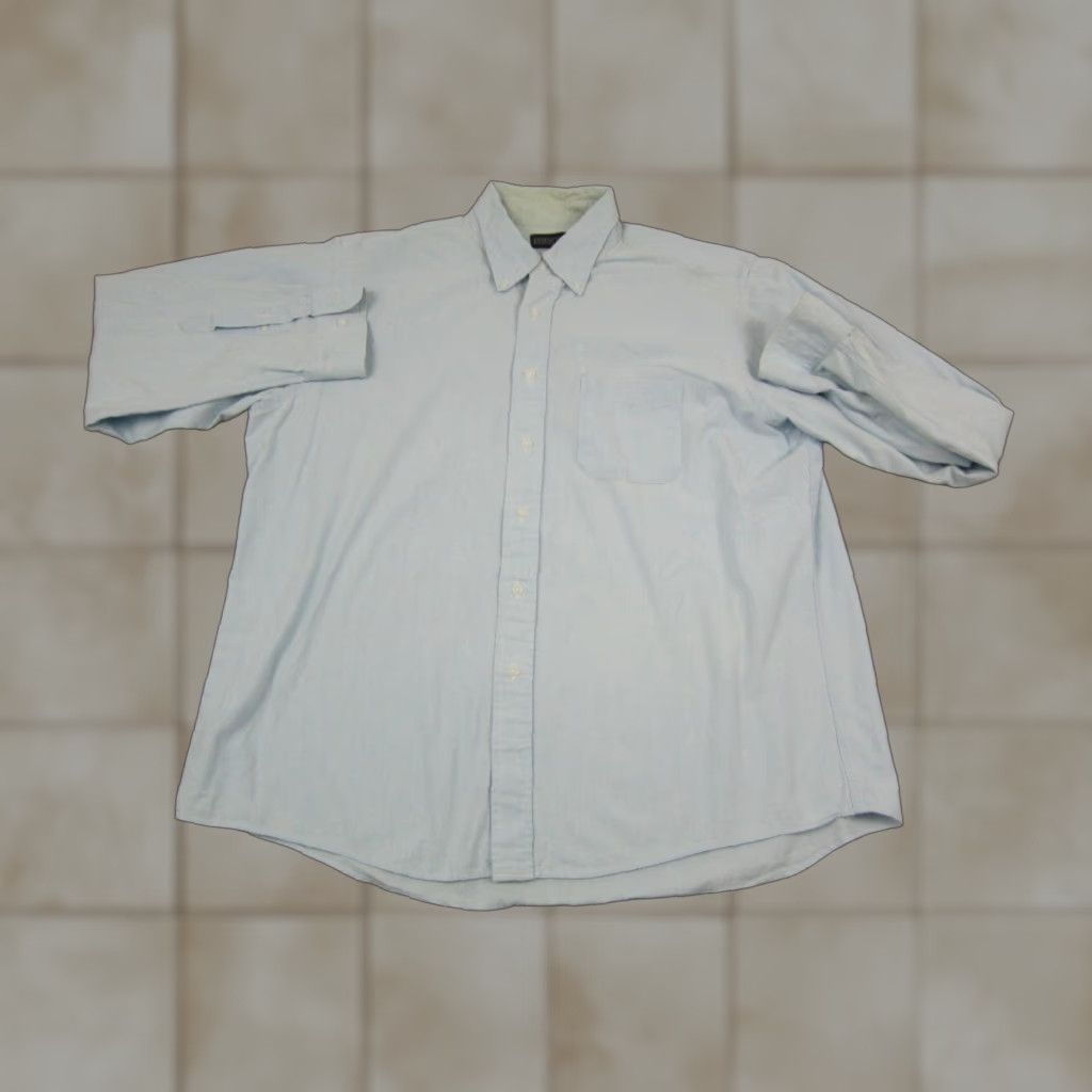 Lands' End Lands' End Shirt XL Blue 90s Button-Down Mens Chambray Vintage Classic Regular Button-Up Shirt Mens XL Blue 90s Lands' End Vintage Size US XL / EU 56 / 4 - 1 Thumbnail