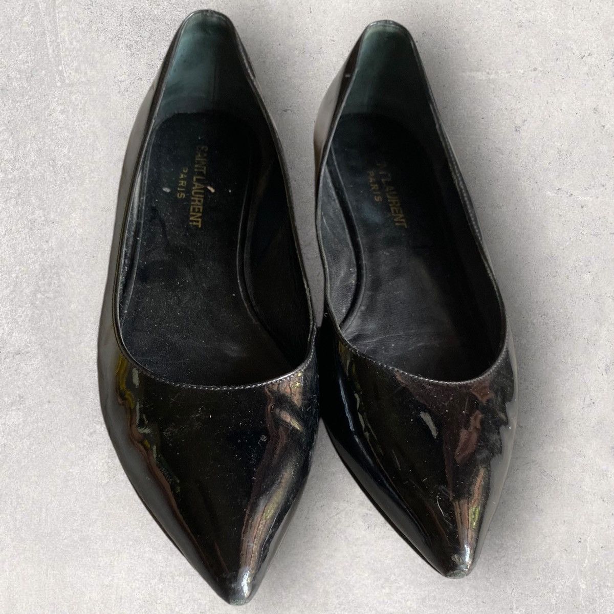 Saint Laurent Black Patent Ballet Flats