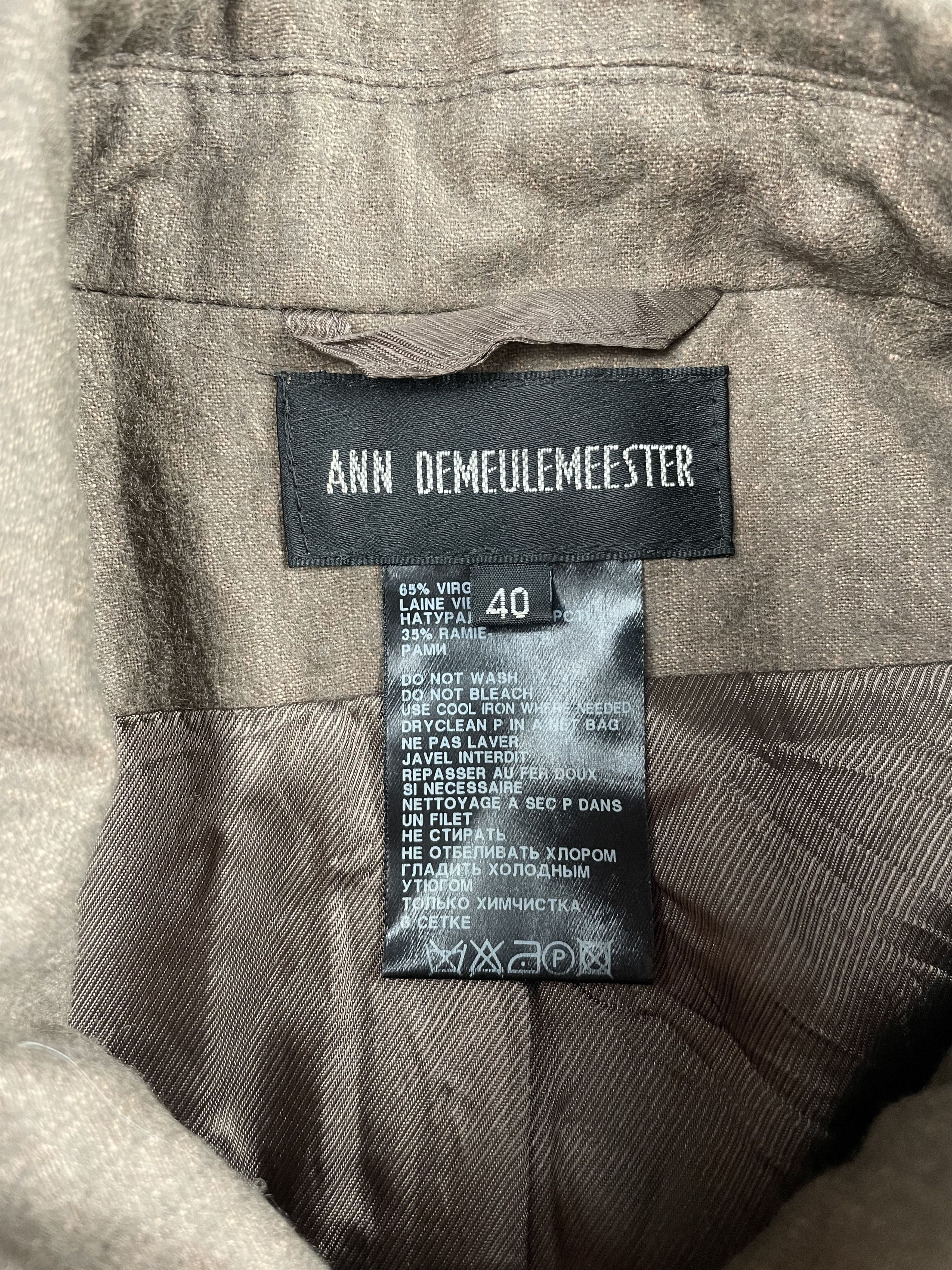 Ann Demeulemeester vintage Ann Demeulemeester double breast wool jacket Size M / US 6-8 / IT 42-44 - 5 Thumbnail
