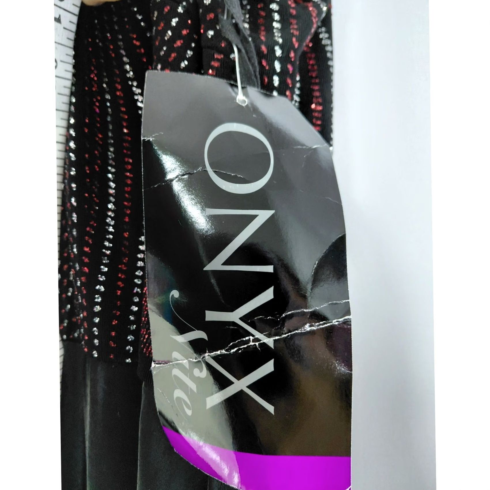 Vintage ONYX Nite Dress Sleeveless Long Solid Polyester Plus Size 24 Black Formal Party Cocktail USA Made Womens Size 4XL / US 24-26 - 6 Thumbnail