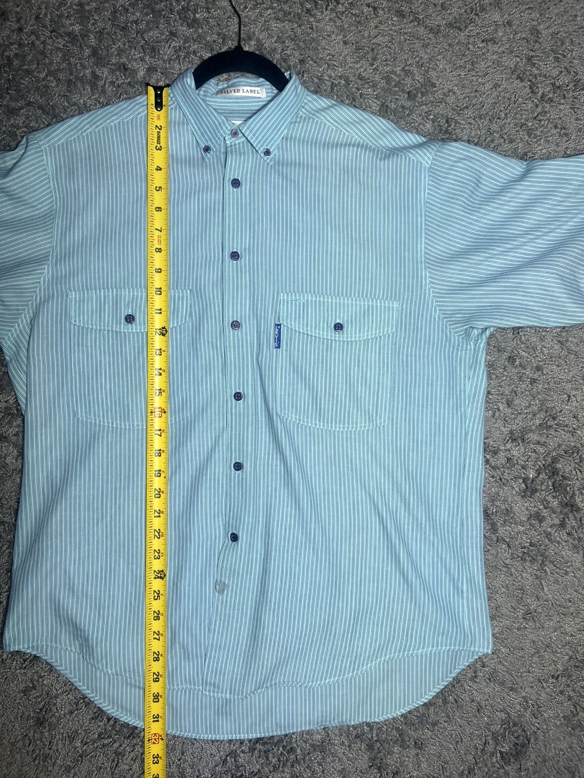 Levi's × Levi's Vintage Clothing × Vintage LEVI'S SILVER LABEL Stripped VTG S/S Button Up Shirt Medium Size US M / EU 48-50 / 2 - 6 Thumbnail