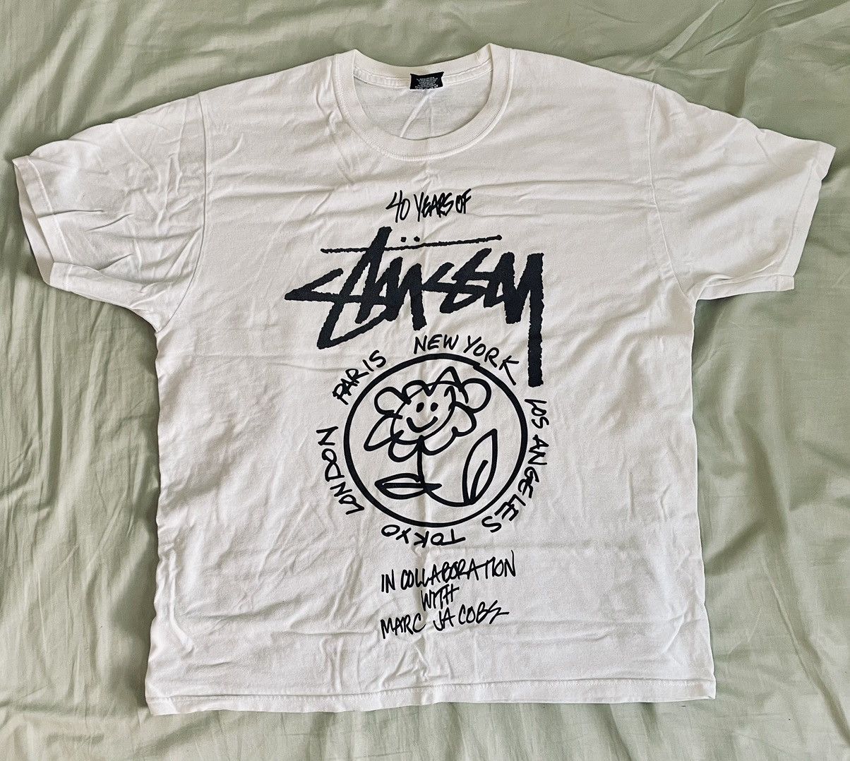 Marc Jacobs Stüssy Marc Jacobs World Tour Tee White Large Size US L / EU 52-54 / 3 - 2 Thumbnail