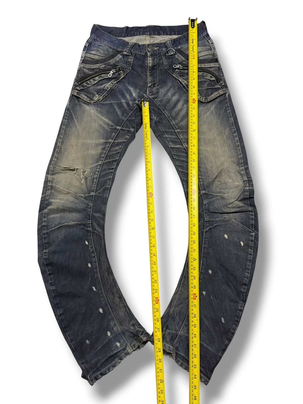 PPFM Vintage PPFM Multi-Zip Distressed Japan Denim Jeans | W30 Size US 30 / EU 46 - 12 Thumbnail