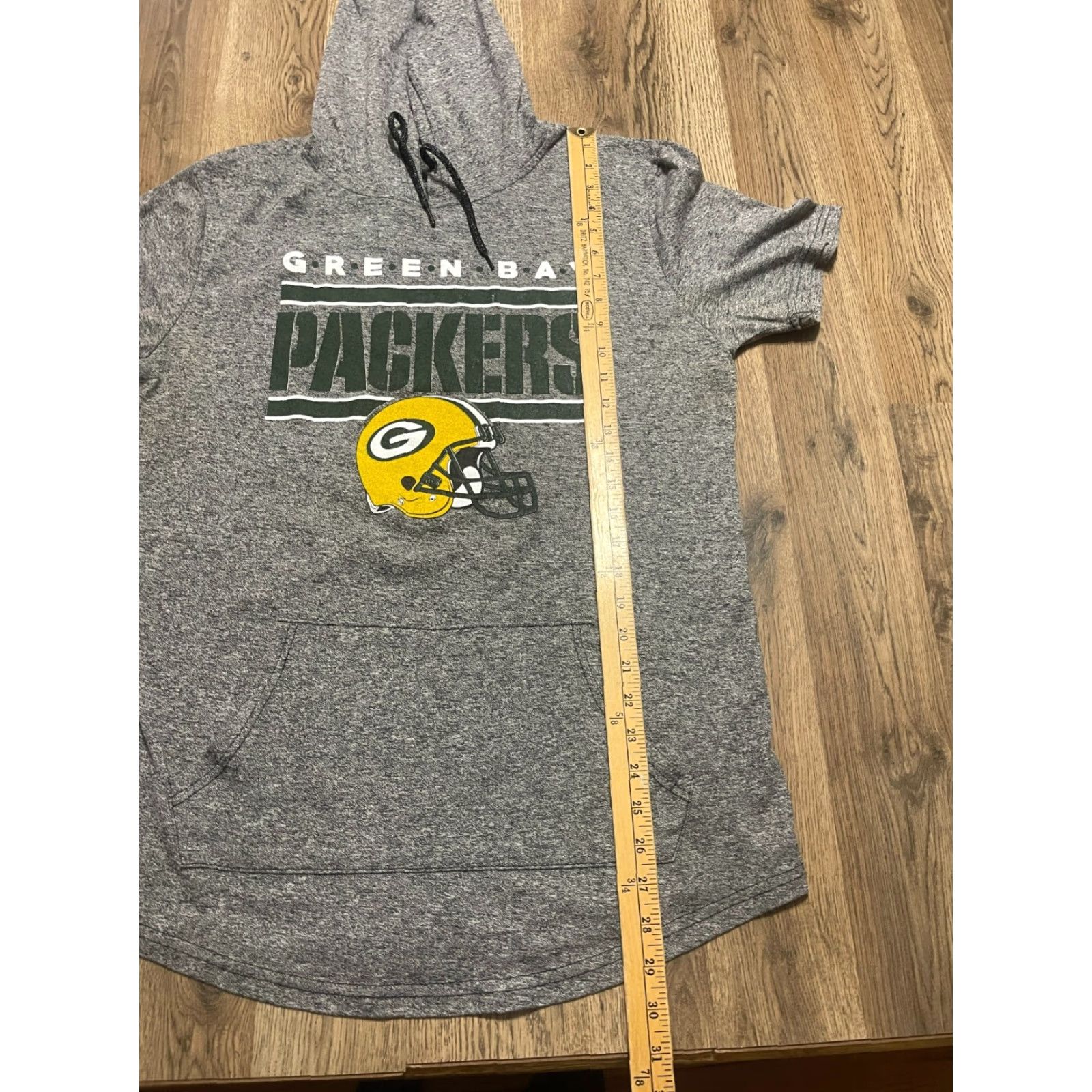 NFL Team Apparel Shirt Women's Large Gray NFL Green Bay Packers w/ Hood Size L / US 10 / IT 46 - 4 Thumbnail