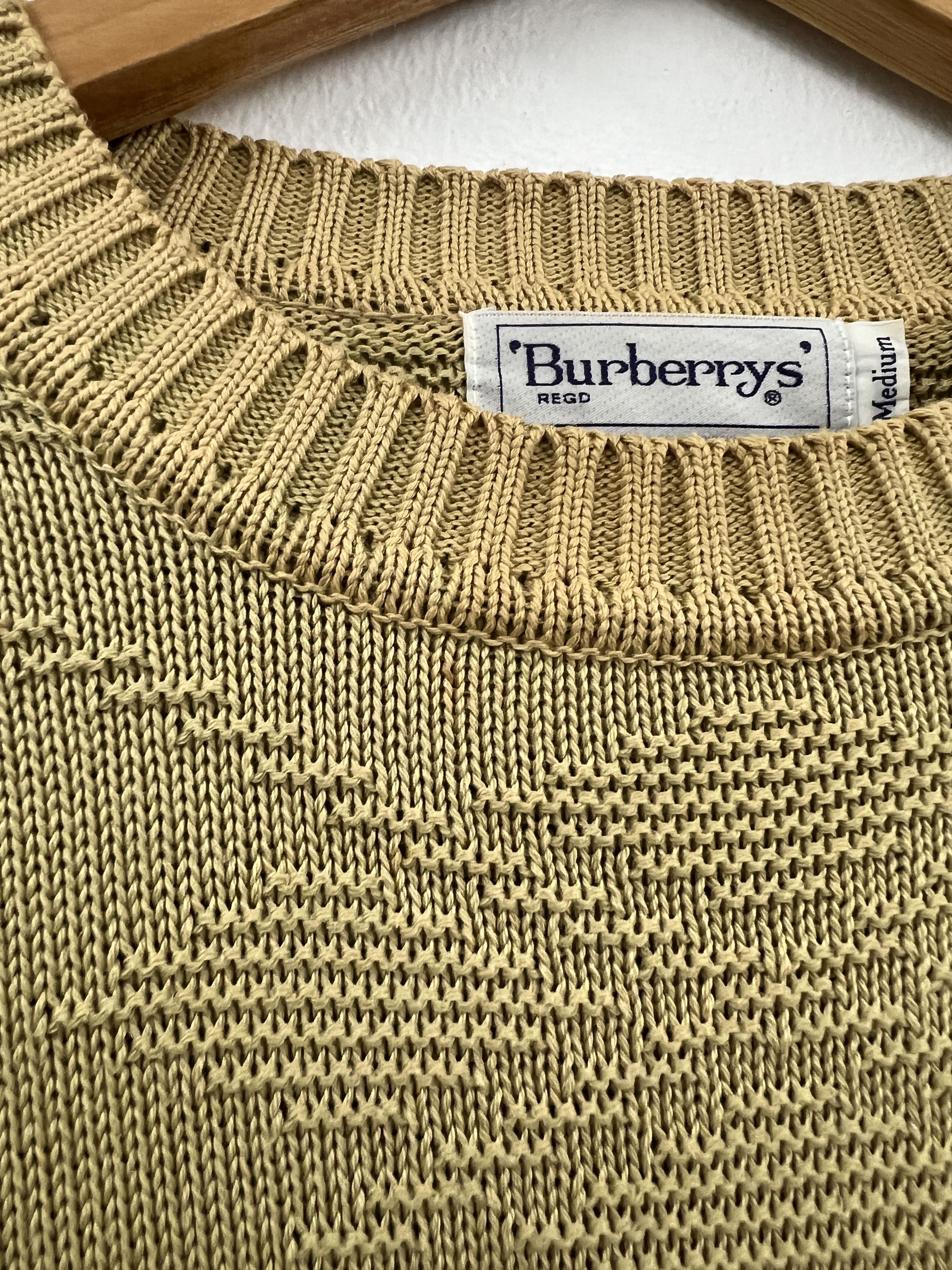 Burberry Vintage 90s Burberry's Big Logo Knit Sweater (M) GTMPT693 Size US M / EU 48-50 / 2 - 7 Thumbnail