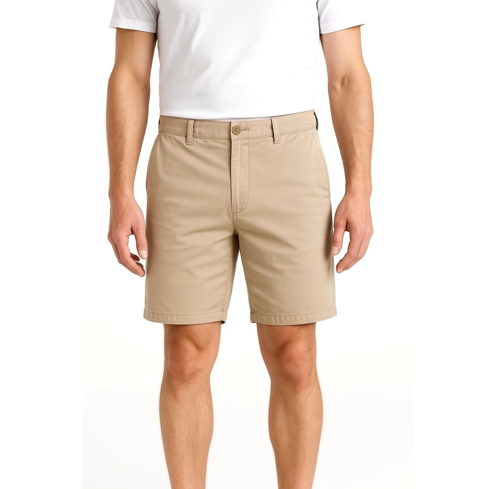 Gap GAP Beige Mens Size 35 Cotton Shorts Flat Front Casual Size US 35 - 2 Thumbnail