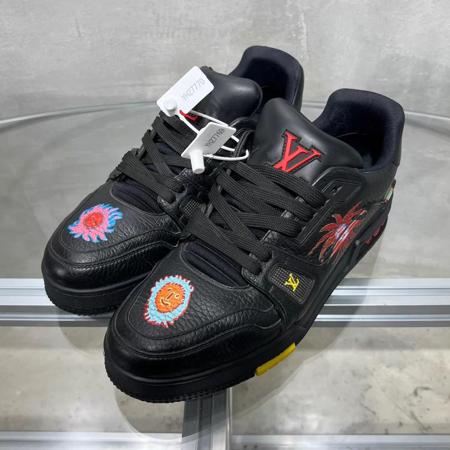 Louis Vuitton LV x Yayoi Kusama Trainer Black UK7.5/41.5 Size US 8.5 / EU 41-42 - 2 Thumbnail