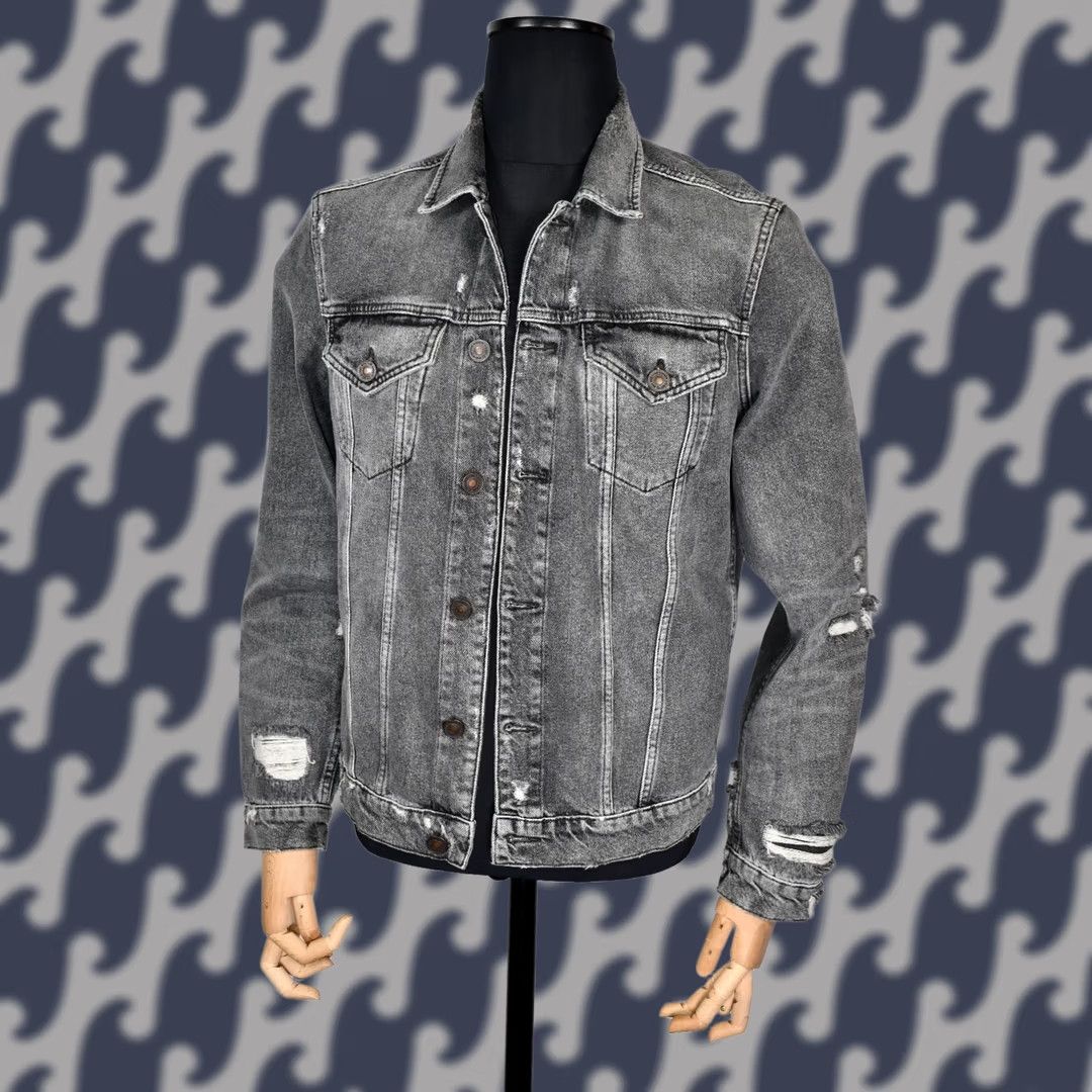 Allsaints All Saints BELTAR Denim Jacket Mens M Gray Cotton Denim Jacket Regular Fit Casual 100% Cotton Front Button Short Description Included Size US M / EU 48-50 / 2 - 1 Thumbnail