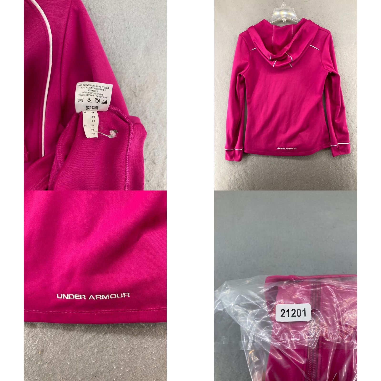 Under Armour Under Armour Jacket Womens Small pink Hoodie Sweatshirt Full Zip Athletic Size S / US 4 / IT 40 - 8 Thumbnail