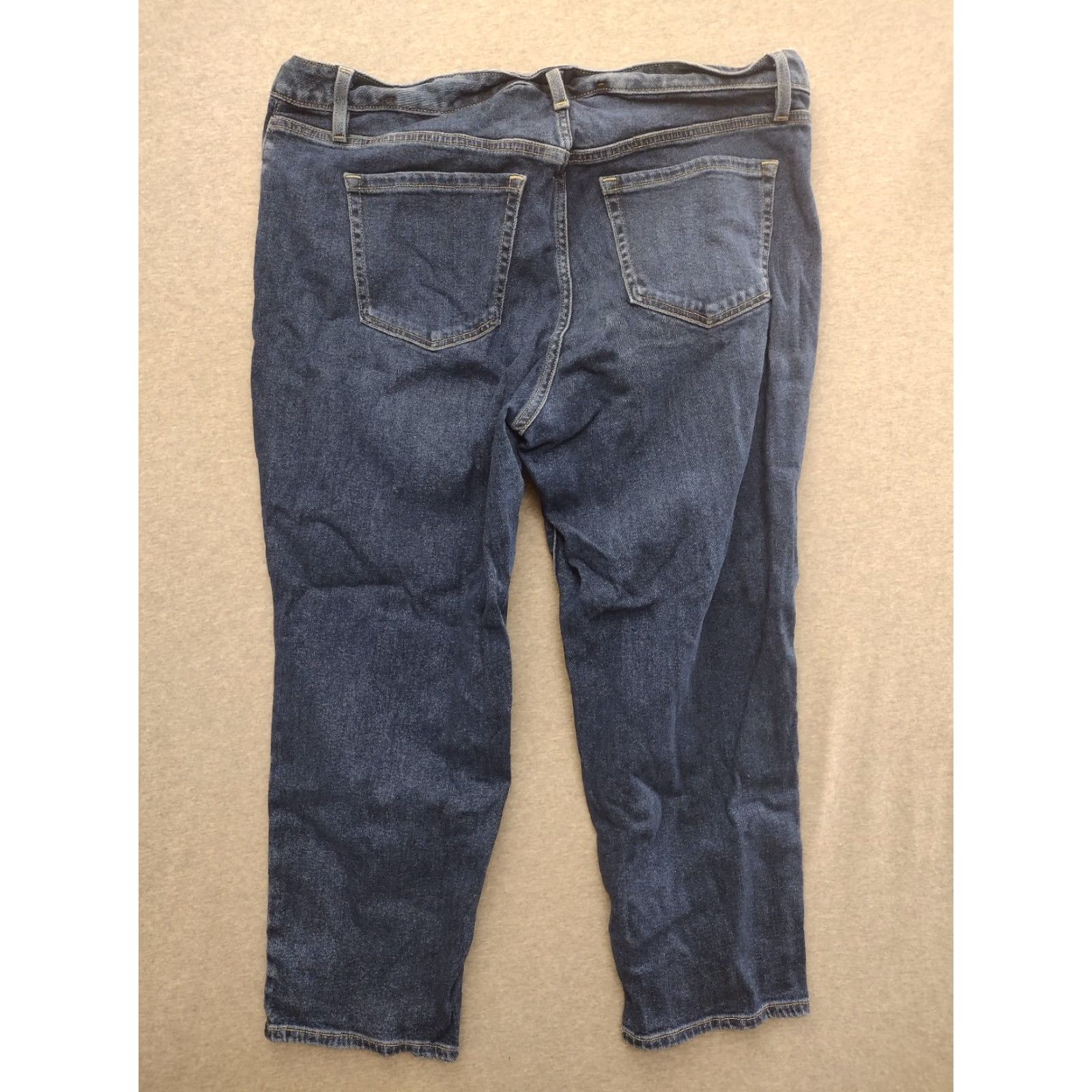Vintage Unbranded Women's Dark Wash Jeans Size 18 - Denim Cotton Blend 5-Pocket Straight High Rise 25 Inseam Plus Size Blue Pants Mens? Size 40" / US 18 - 2 Thumbnail