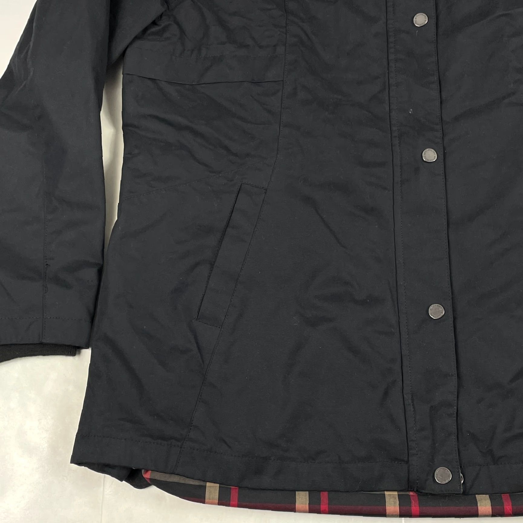 Pendleton VINTAGE Pendleton Jacket Women XL Black Rain Water Resistant Hooded Plaid Lined Size XL / US 12-14 / IT 48-50 - 6 Thumbnail