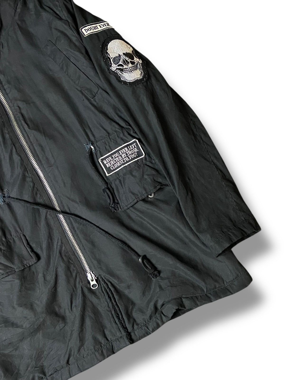 Japanese Brand Glad News Skull Dokuro Punk Hooded Boa Jacket (148) Size US XXS / EU 40 - 7 Thumbnail