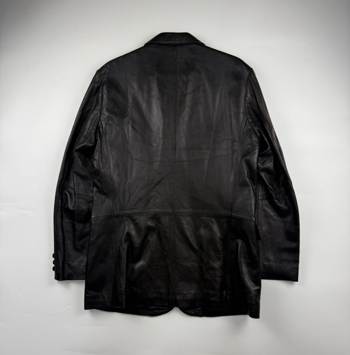 Balenciaga Vintage Balenciaga Lamb Leather Blazer Size US L / EU 52-54 / 3 - 2 Thumbnail