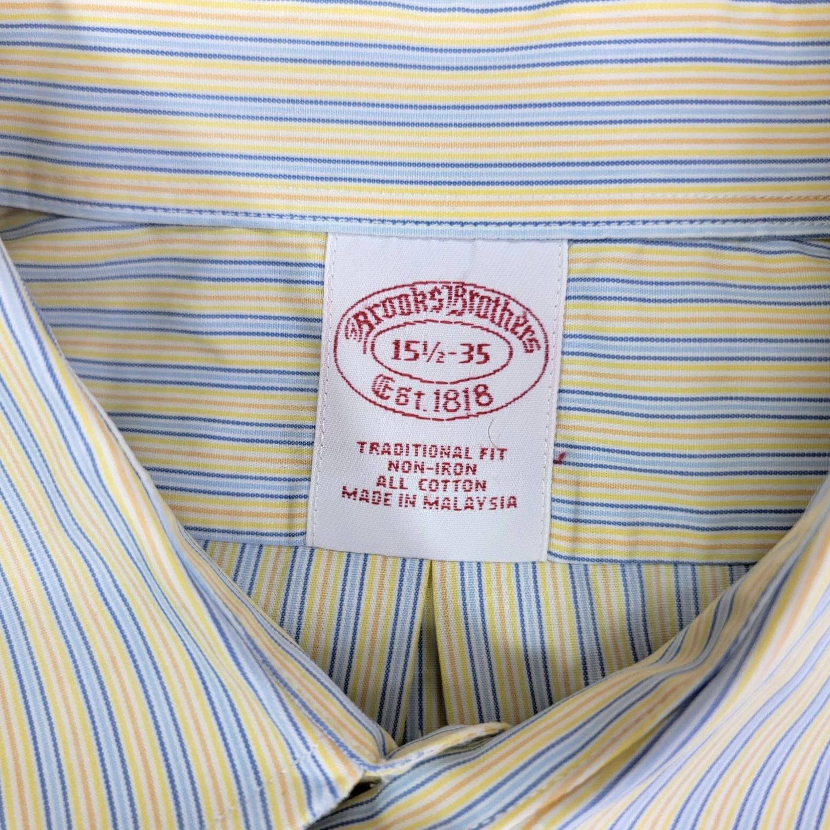Brooks Brothers Brooks Brothers Mens Shirt Button Down 1818 15.5x35 Striped Multicolor Cotton 100% Classic Dress Shirt Womens? Size US L / EU 52-54 / 3 - 2 Thumbnail