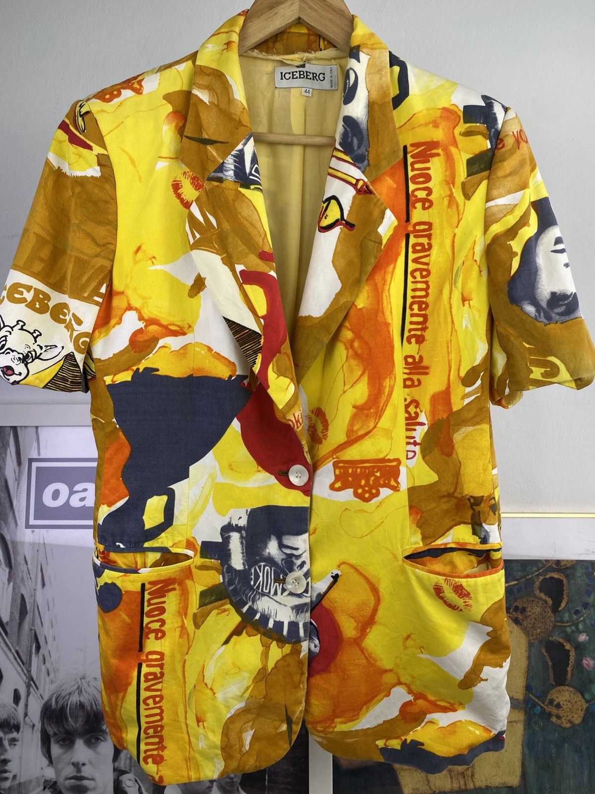 Japanese Brand 90’s Iceberg Smoking Kills Short Sleeve Blazer Jacket Size S / US 4 / IT 40 - 3 Thumbnail