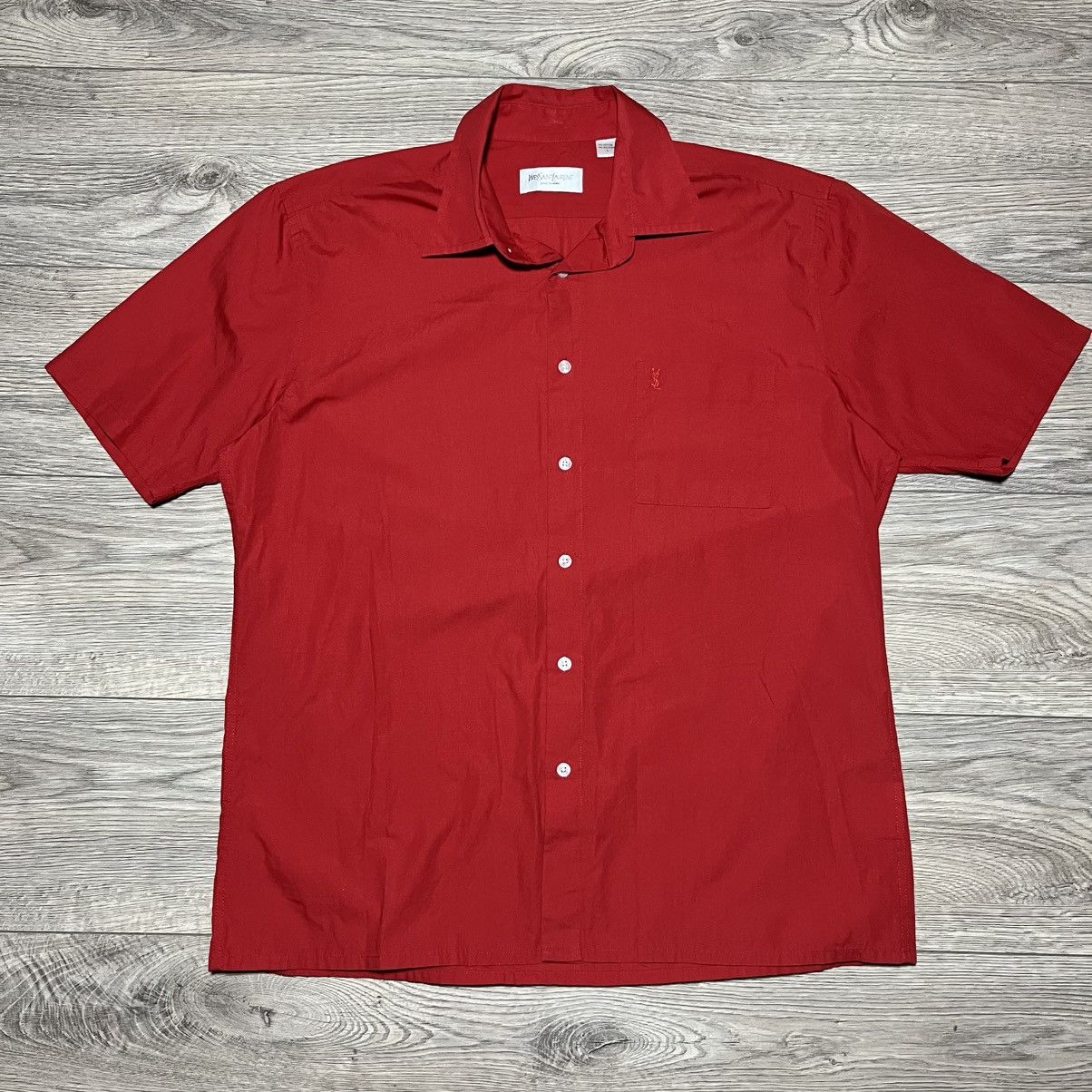 Yves Saint Laurent Yves Saint Laurent Red Shirt Size US L / EU 52-54 / 3 - 1 Thumbnail