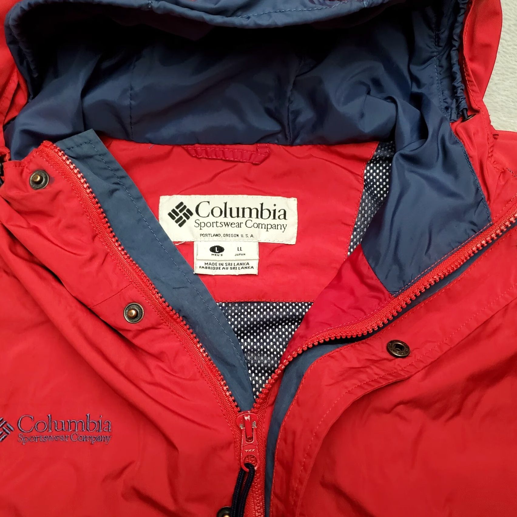Etro VINTAGE Columbia Jacket Mens L Red Omni Tech Waterproof Breathable Retro Outdoor VTG Rain Coat Long Sleeve Zipper Mens Size US L / EU 52-54 / 3 - 5 Thumbnail
