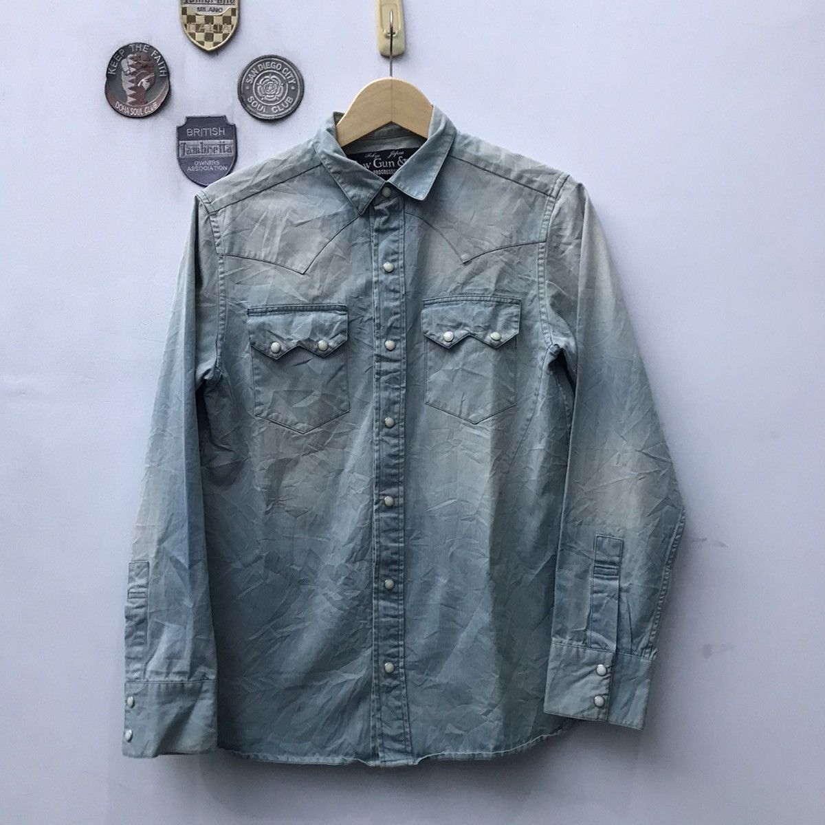 Cowboy Equipment × If Six Was Nine × Japanese Brand Vintage Slowgun Japan Ranchwear Cowboy Shirt Size M denim Size US S / EU 44-46 / 1 - 4 Thumbnail