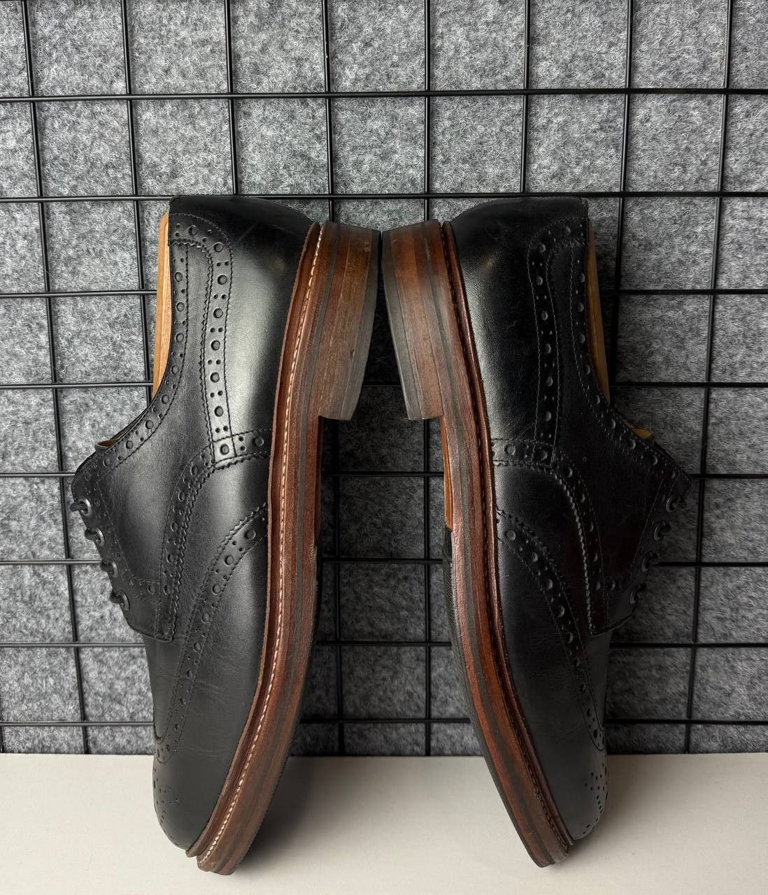 Charles Tyrwhitt Charles Tyrwhitt Leather Black Brogue Size US 11.5 / EU 44-45 - 4 Thumbnail