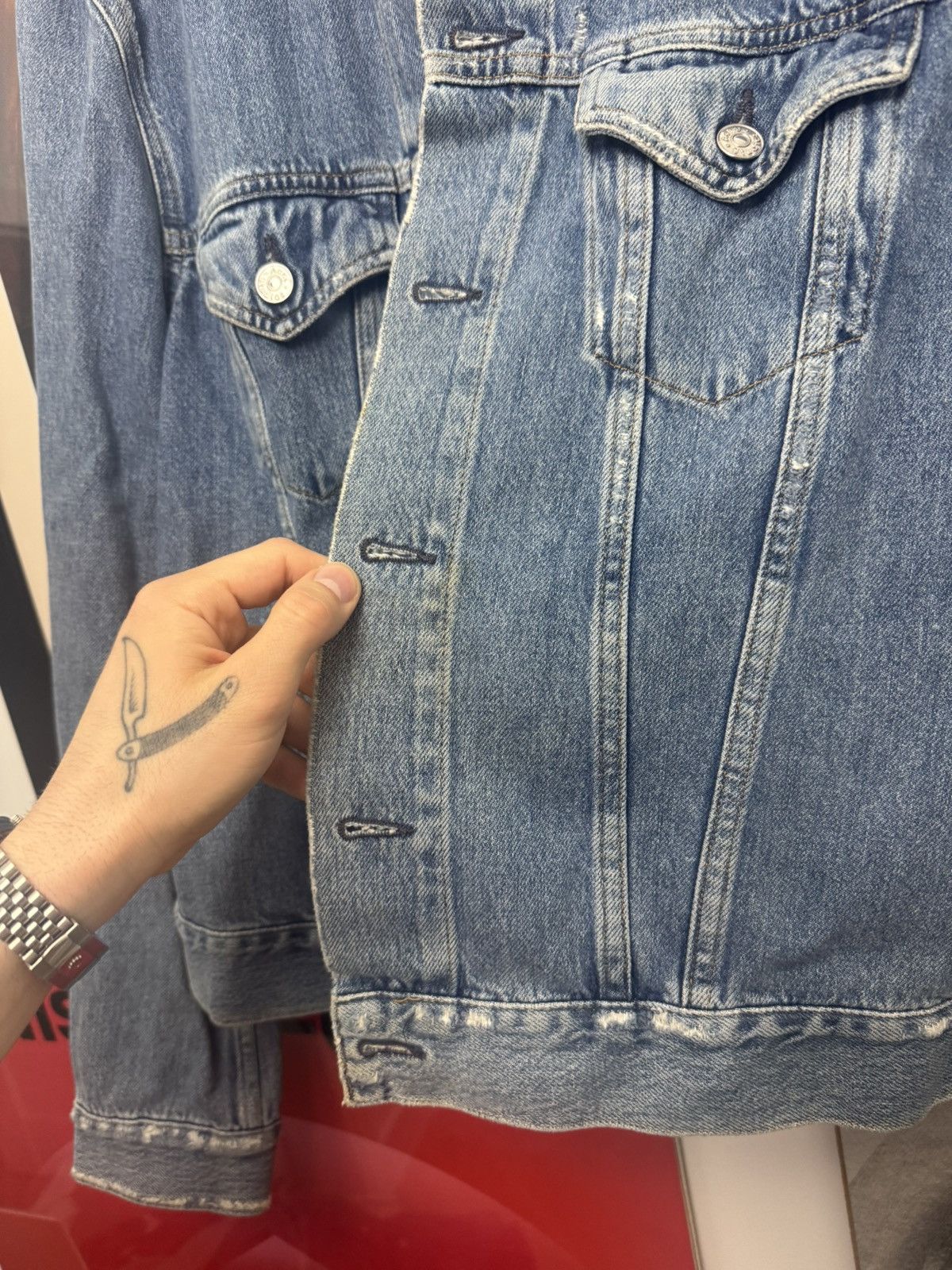Acne Studios Acne Studios Who Ind Fray Denim Jacket Trucker Jeans Rare Size US M / EU 48-50 / 2 - 4 Thumbnail