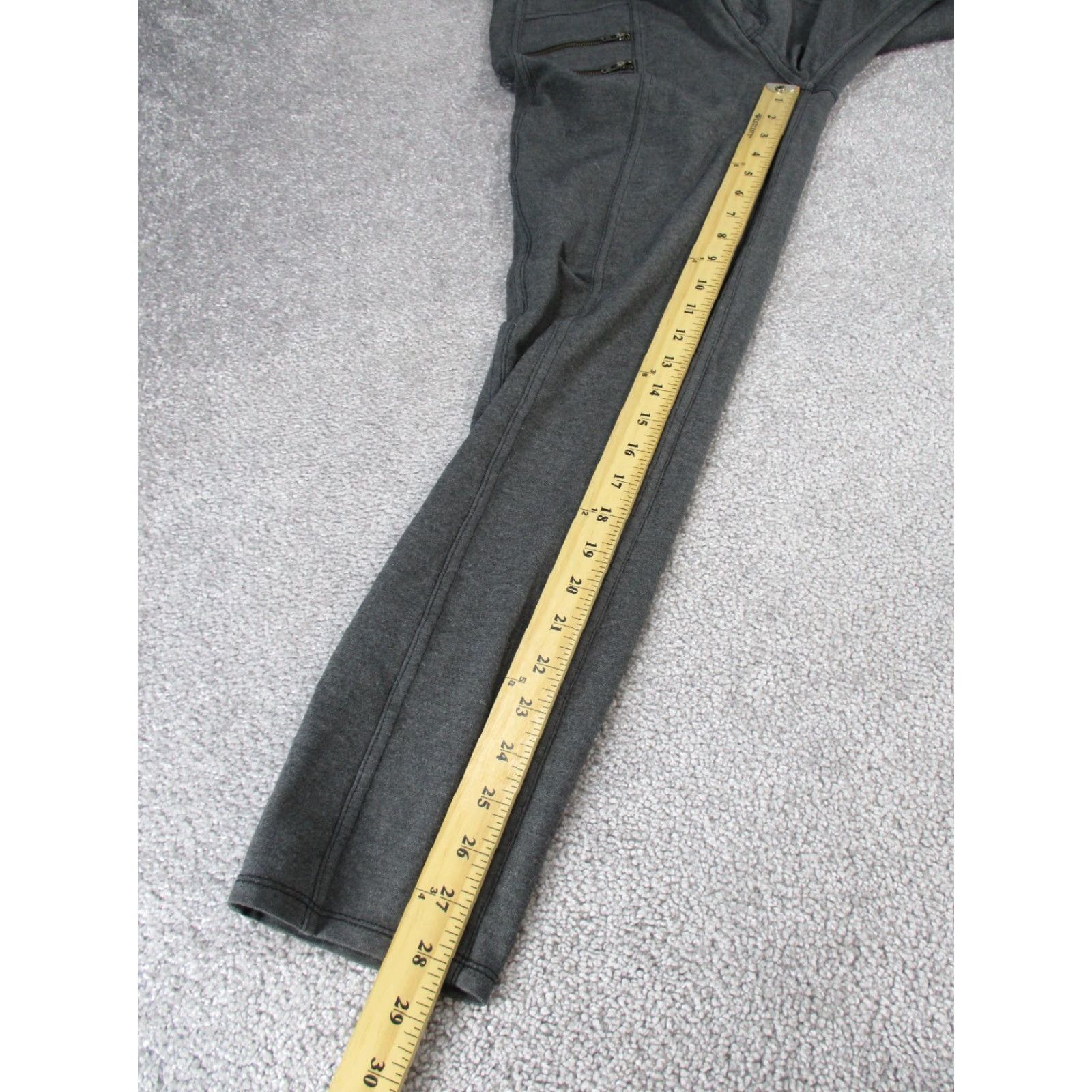 Athleta VINTAGE Athleta Ponte Moto Pants Womens 10 Gray Skinny Jegging 10 Gray Athletic Pants Womens Size 32" / US 10 / IT 46 - 4 Thumbnail