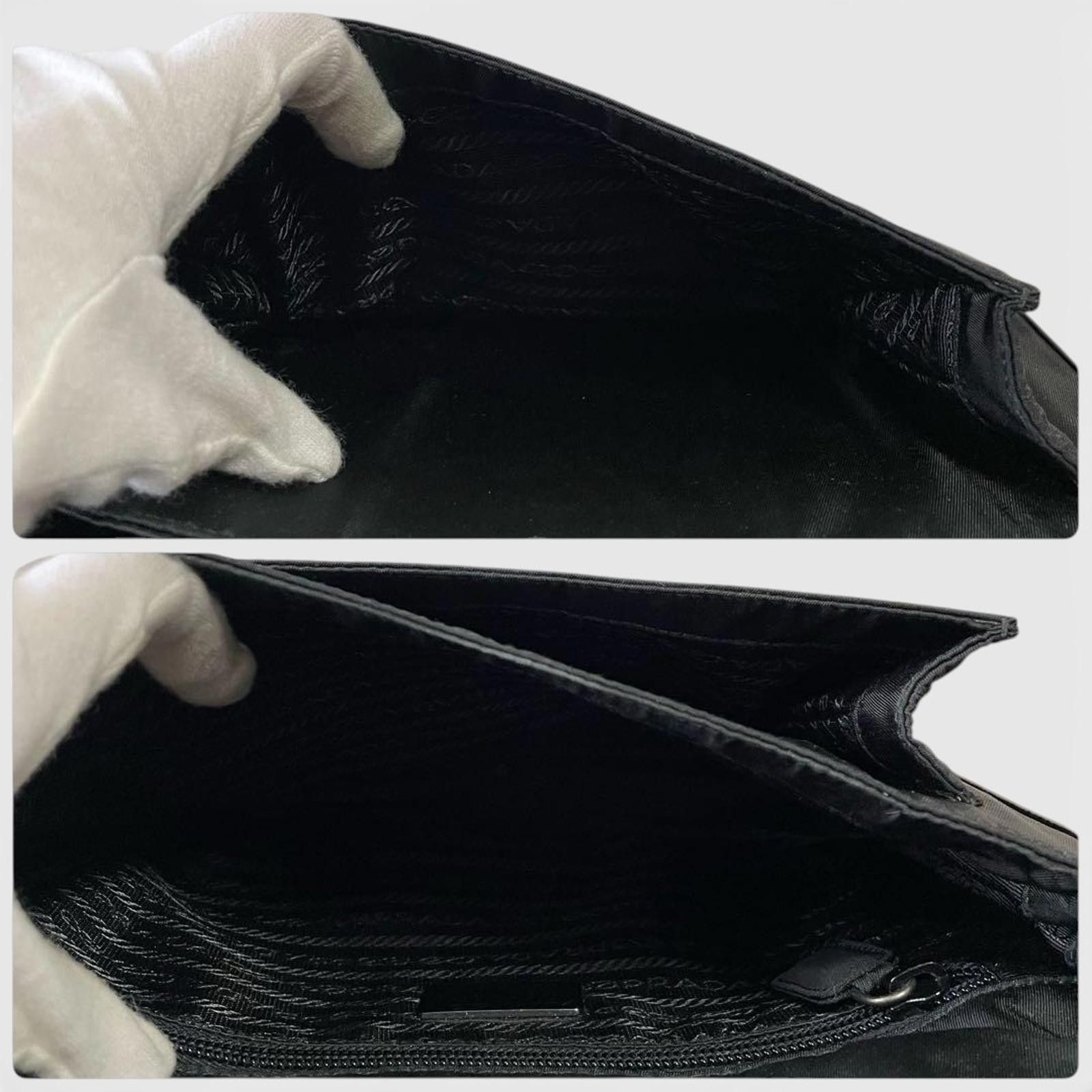 Prada Prada - Womens Black Leather Shoulder Bag Size ONE SIZE - 8 Thumbnail