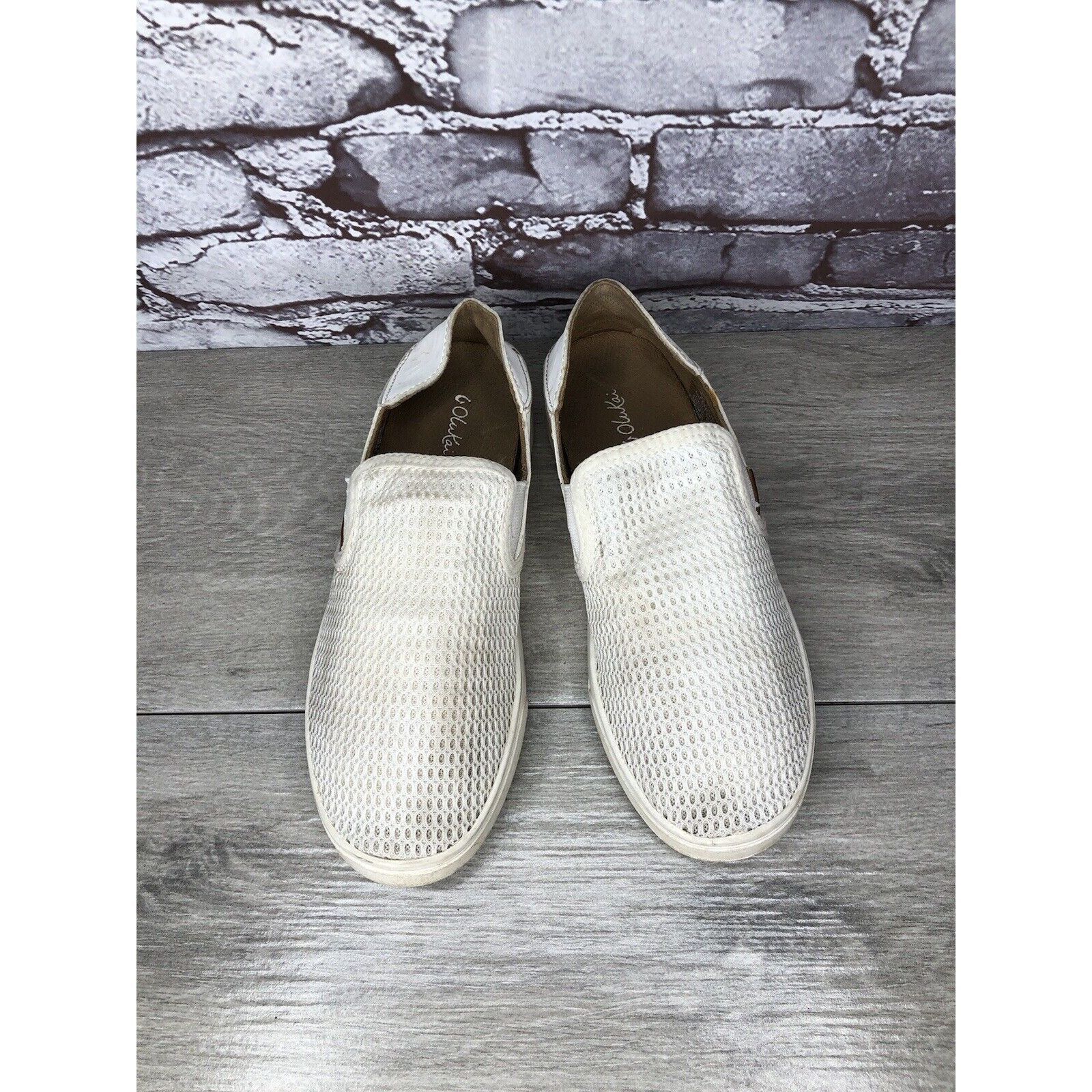 Olukai Olukai Shoes Pehuea Slip On Comfort White Textile Sneakers W Size US 7 / IT 37 - 18 Thumbnail