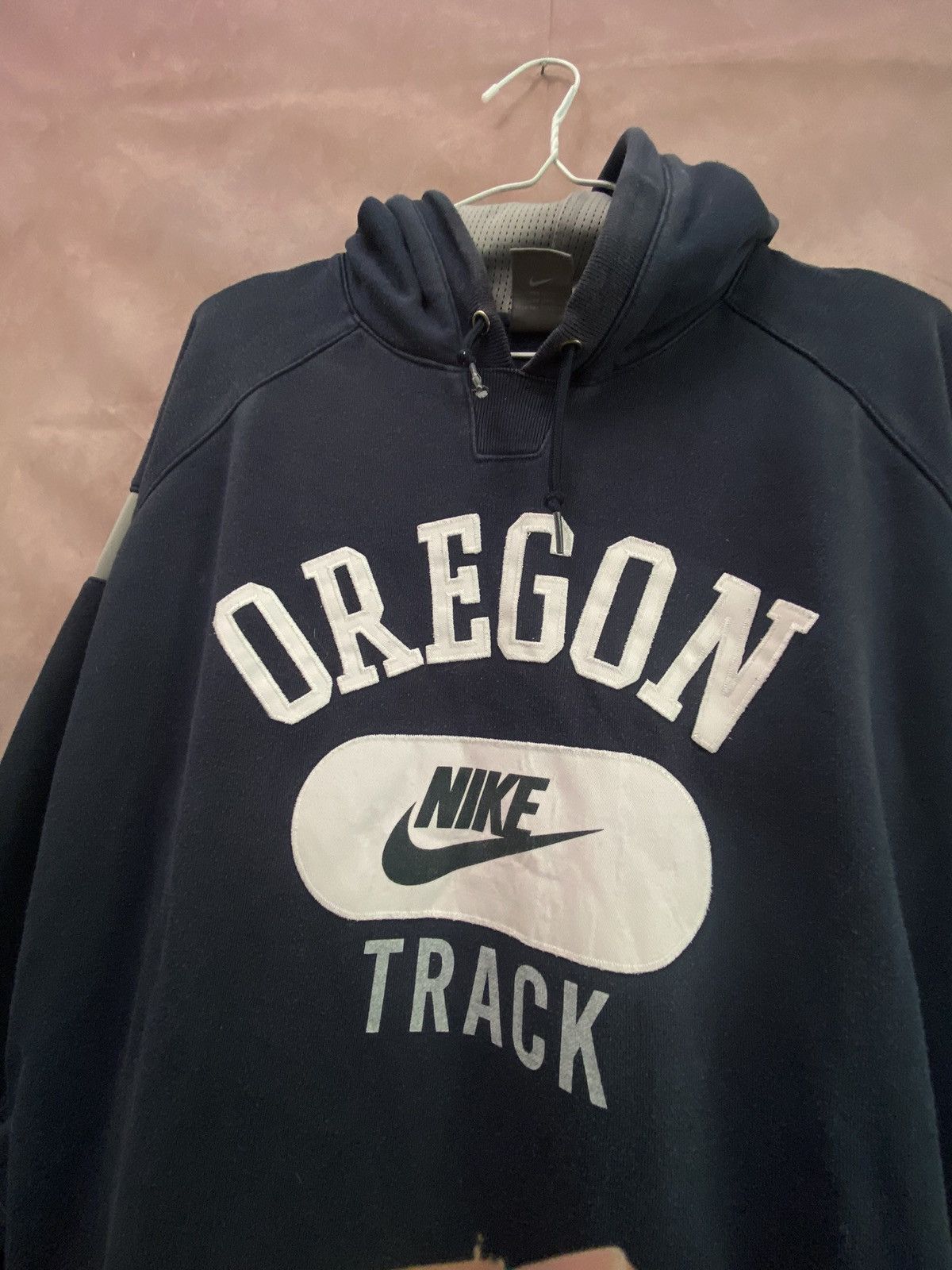 Nike × Vintage Nike Oregon Track Hoodie Vintage Blue Streetwear Size US L / EU 52-54 / 3 - 2 Thumbnail