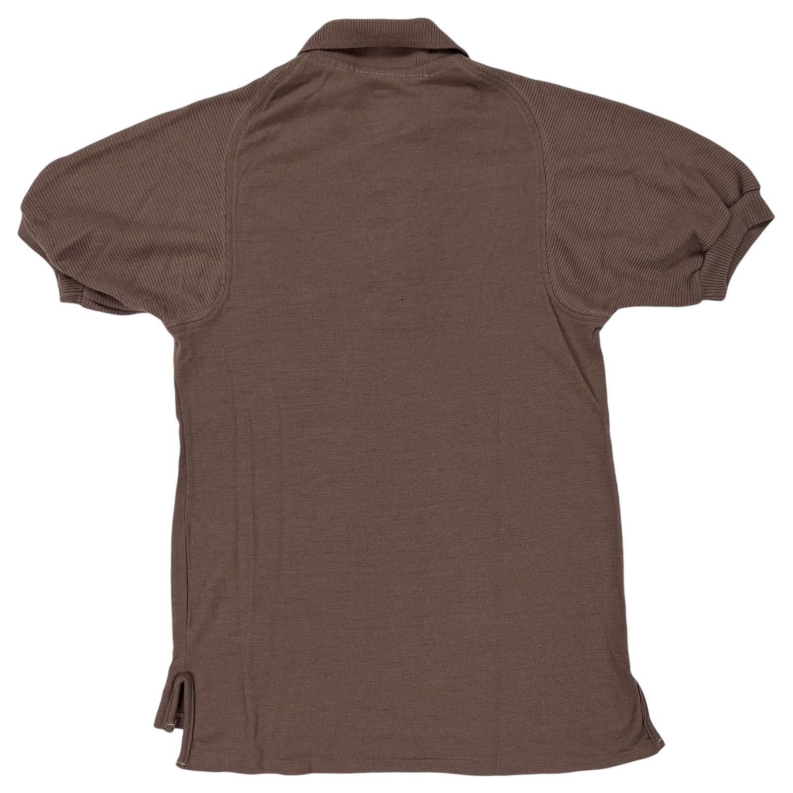 Vintage Vintage 70s orlon acrylic brown polo shirt (S) Size US S / EU 44-46 / 1 - 7 Thumbnail