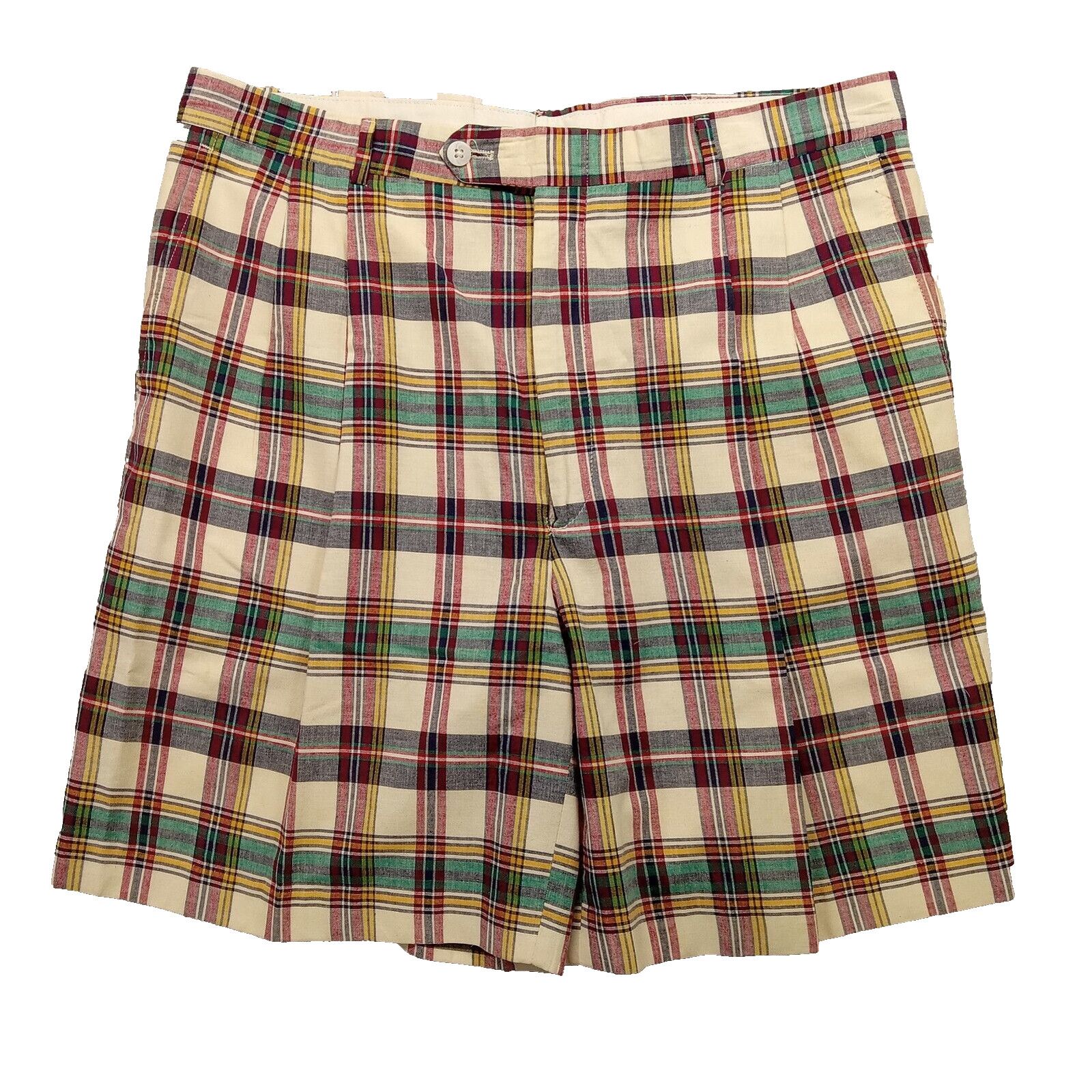 Berle Berle Shorts 36 Men's Bermuda Baggy Green Plaid Lightweight Size US 36 / EU 52 - 1 Thumbnail