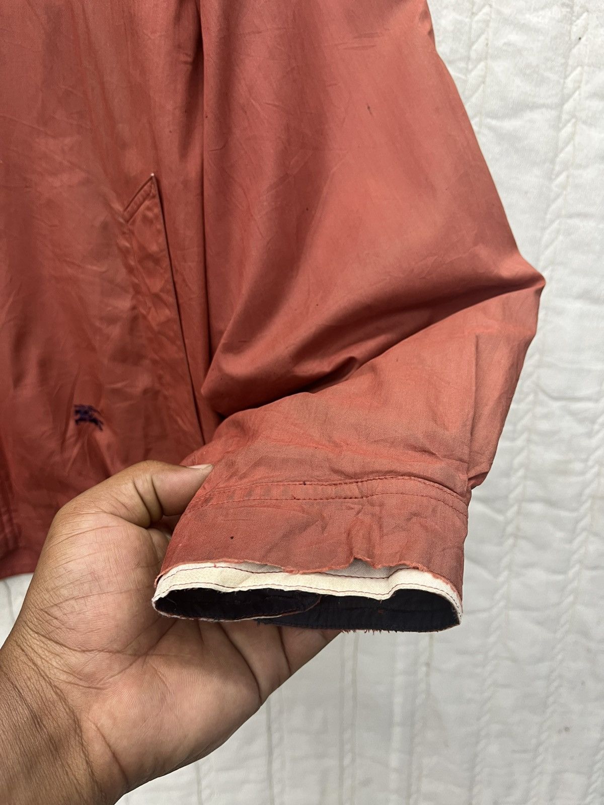 Burberry × Vintage VTG BURBERRY BOMBER JACKET HIDDEN HOODIE Size US M / EU 48-50 / 2 - 9 Thumbnail