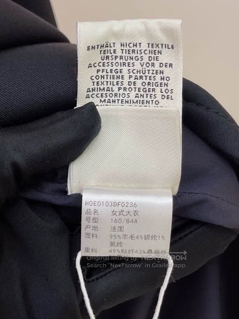 Hermes Hermes Black wool coat Size XS / US 0-2 / IT 36-38 - 5 Thumbnail