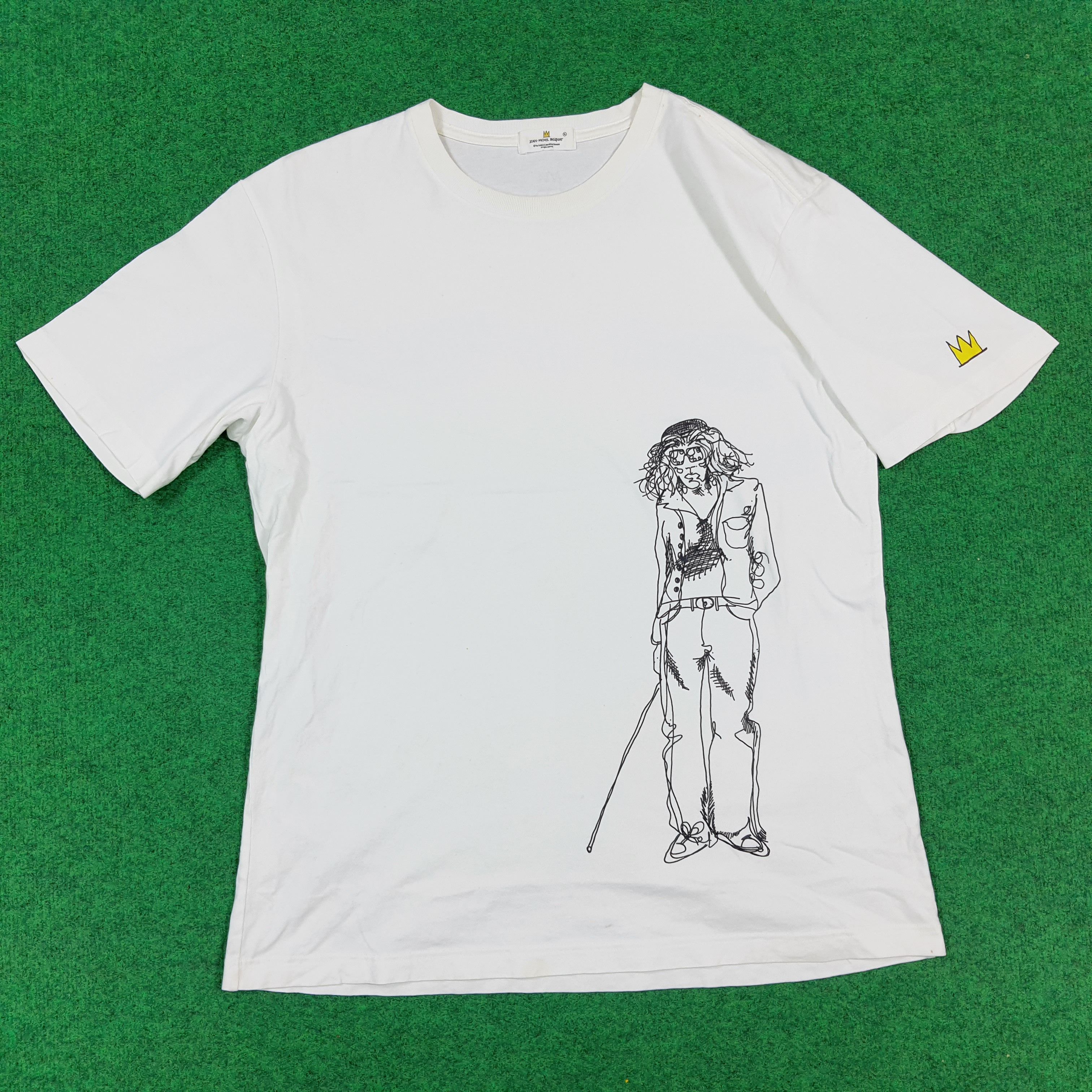 Jean-Michel Basquiat Vintage Jean Michel Basquiat Streetwear Graphic Tee C301N9 Size US L / EU 52-54 / 3 - 1 Thumbnail