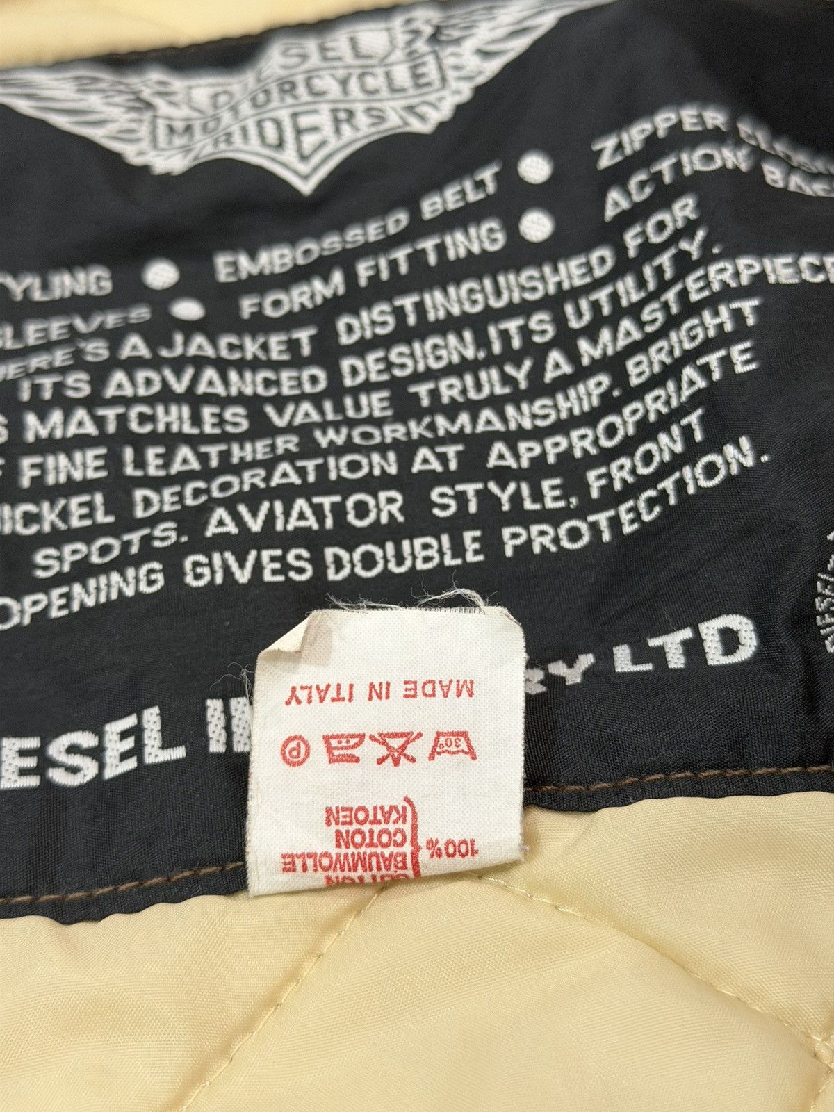Diesel Vtg Diesel Motorcycle Riders Bomber Jacket Leather Collar M Size US M / EU 48-50 / 2 - 7 Thumbnail