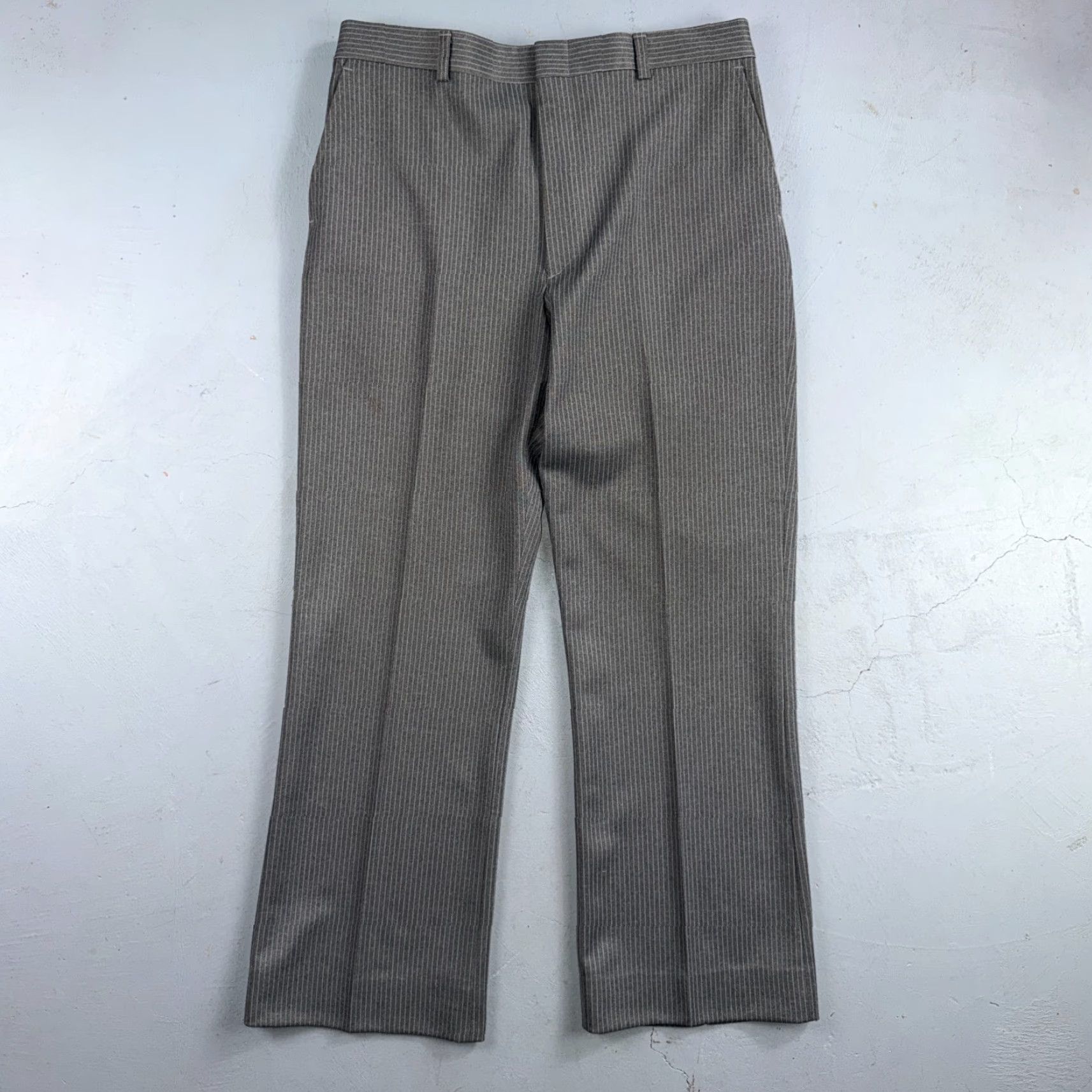 Vintage VINTAGE 1960s-1970s Barelay 3-Piece Suit Jacket Coat Pants Wool Gray Rockabilly Mens 40 Regular Size US Made Size 40R - 3 Thumbnail