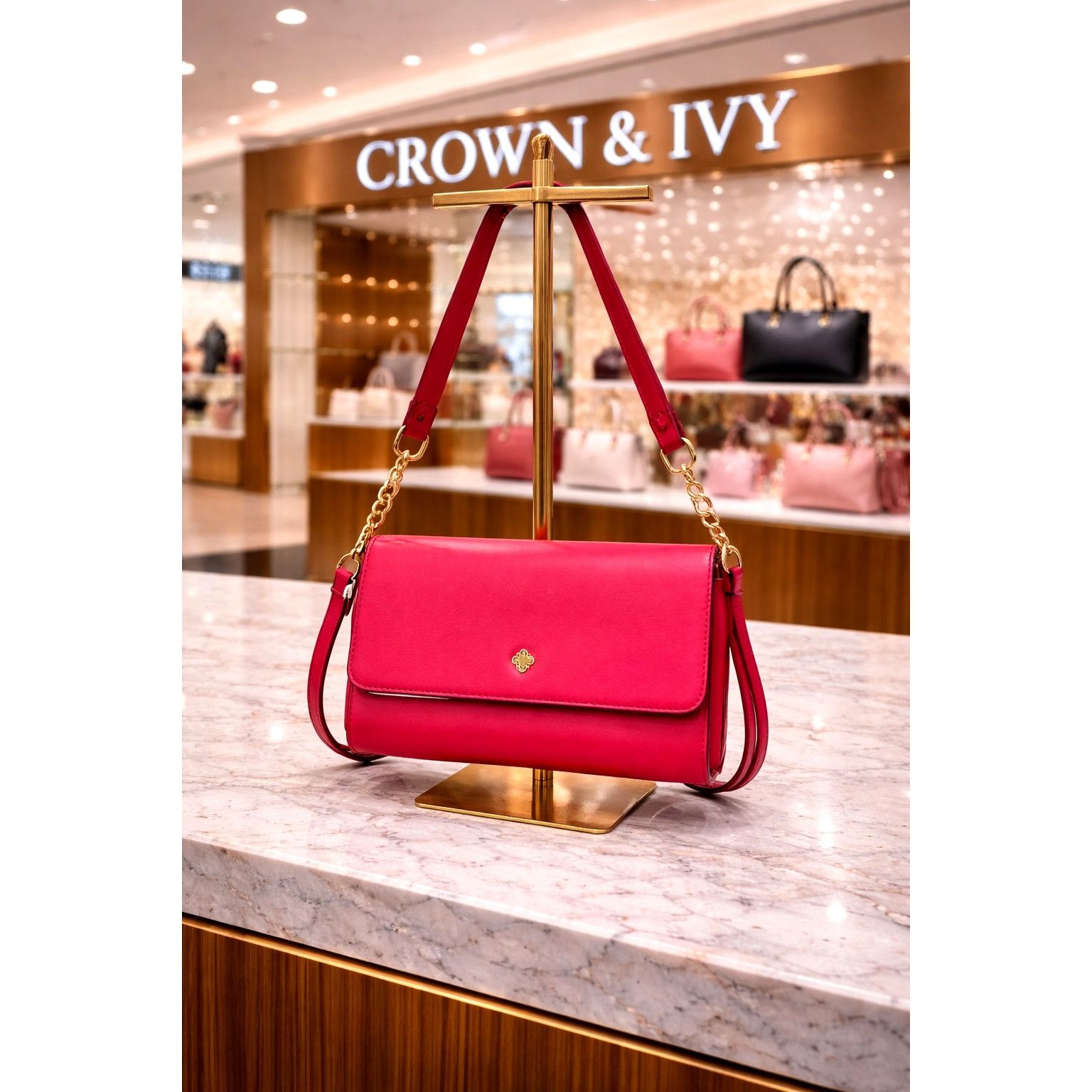 Other Crown & Ivy Darci Crossbody Bag- Cranberry Size ONE SIZE - 1 Thumbnail