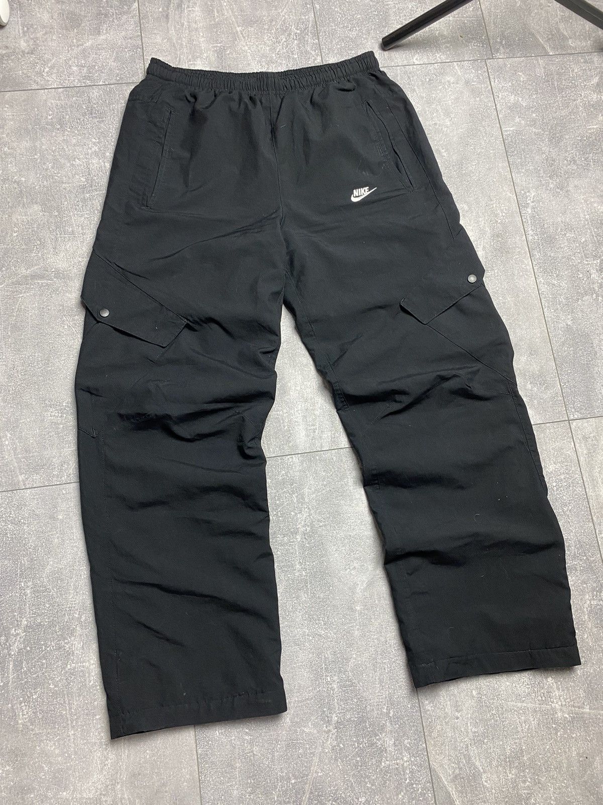 Nike Vintage Y2K Nike Nylon Cargo Drill Track Pants | Grailed