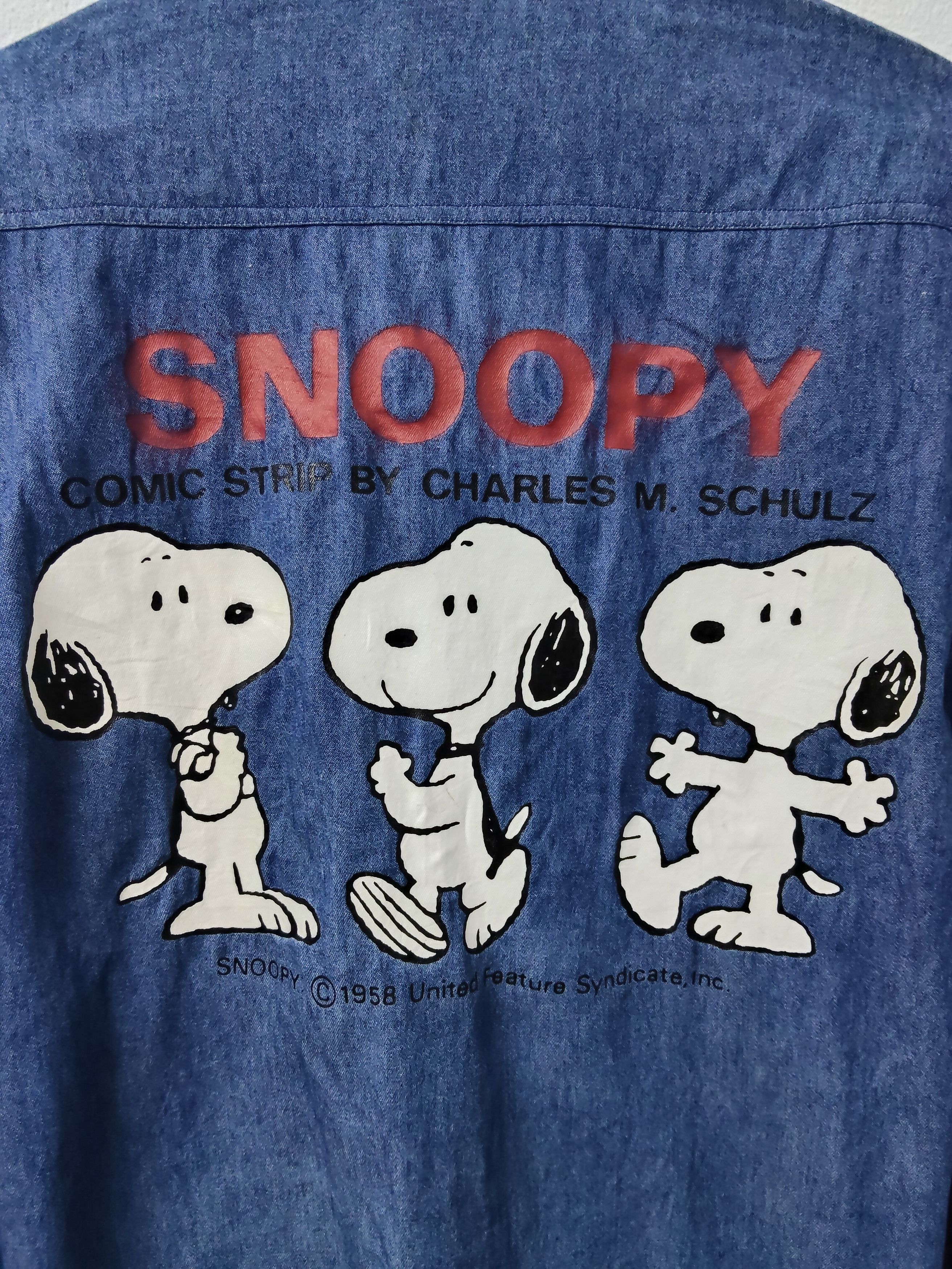 Cartoon Network × Vintage vintage SNOOPY denim buttton ups shirt Size US M / EU 48-50 / 2 - 3 Thumbnail