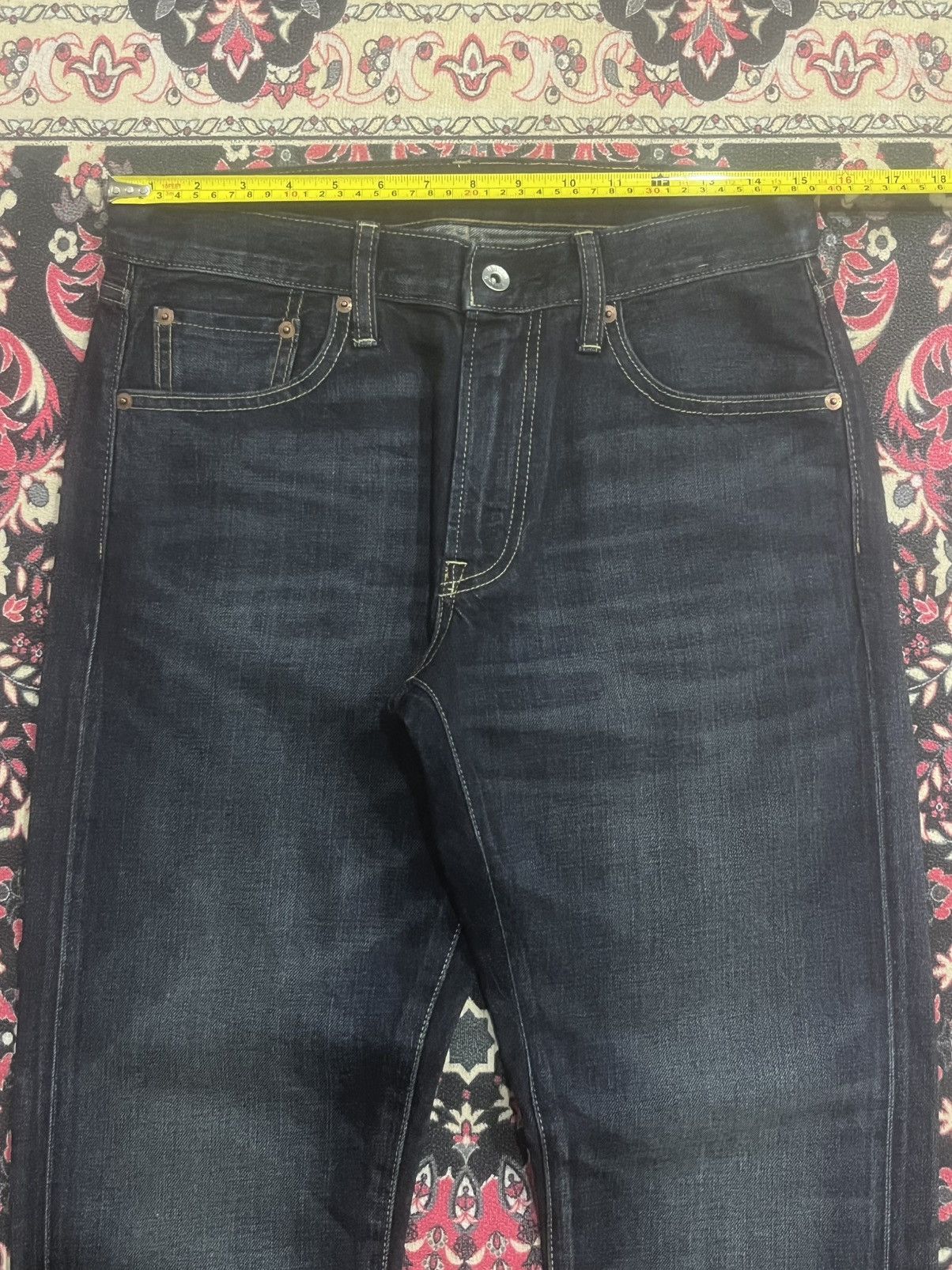 Undercover × Uniqlo Vintage Uniqlo Dark Whisker Blue Regular Fit Selvedge Jeans Size US 29 - 14 Thumbnail